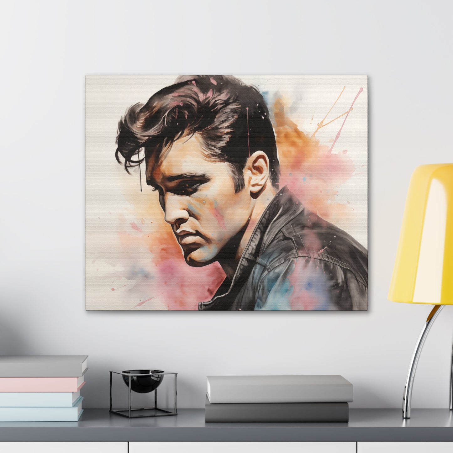 Gallery Wrapped Canvas, Celebrity Inspired, Pop Art Canvas – Elvis