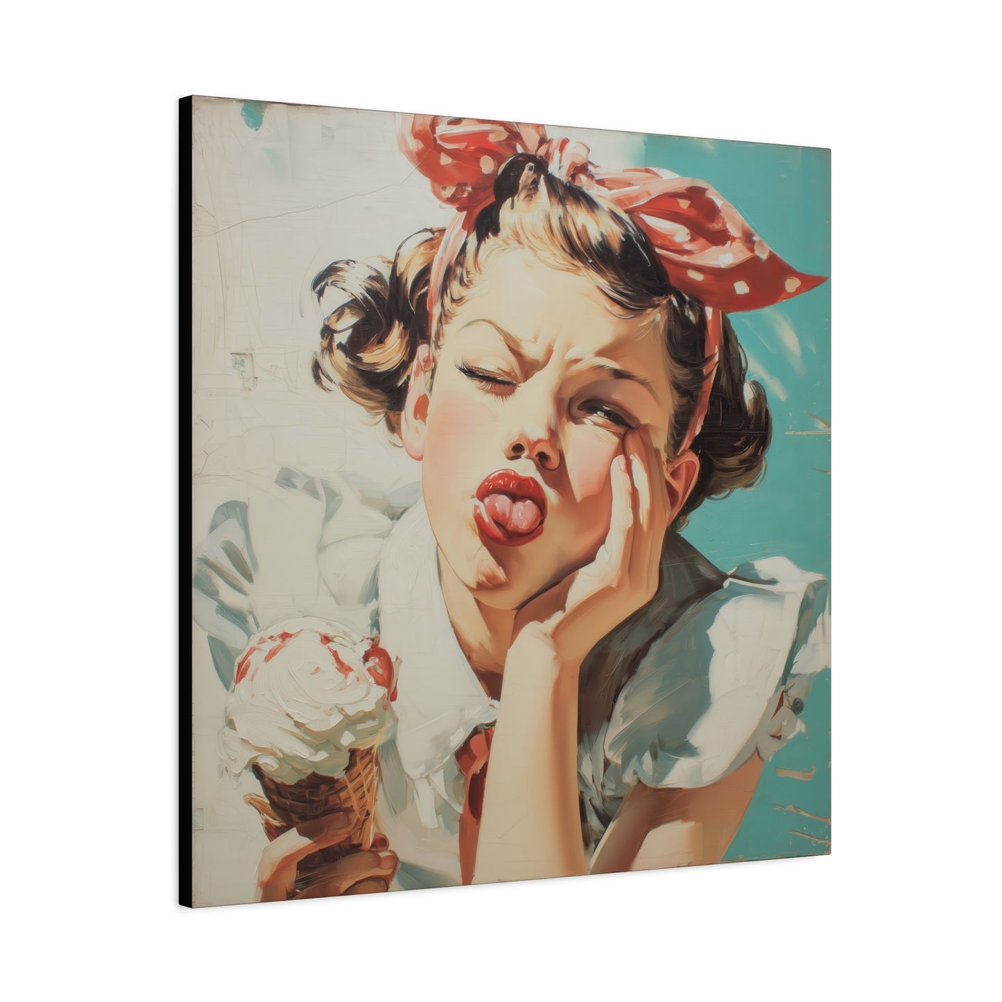 Gallery Wrapped Canvas, Sweet Summer Nostalgia, Sugar and Spice Art Canvas, Ice Cream Dreams Art – Angie