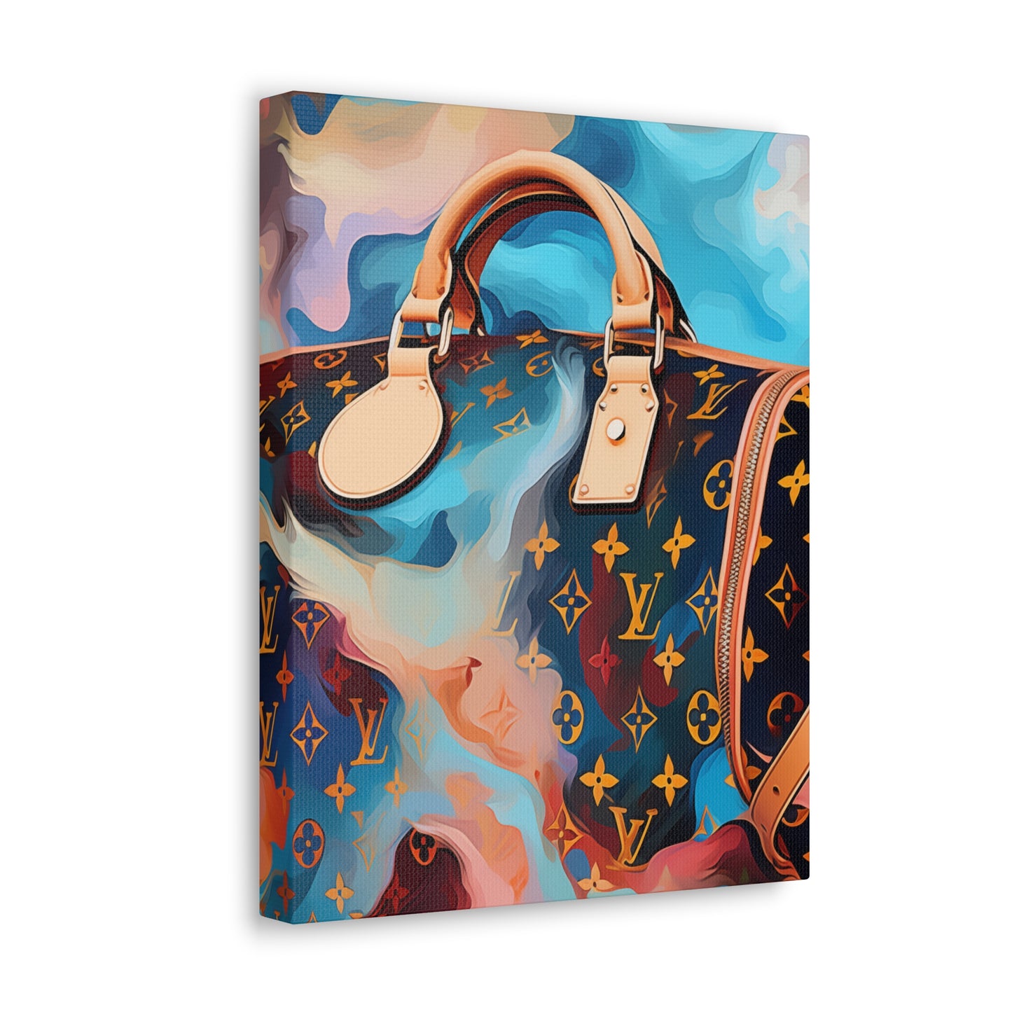 Canvas Gallery Wrap - LV Designer Inspired Wall Art - Abstract