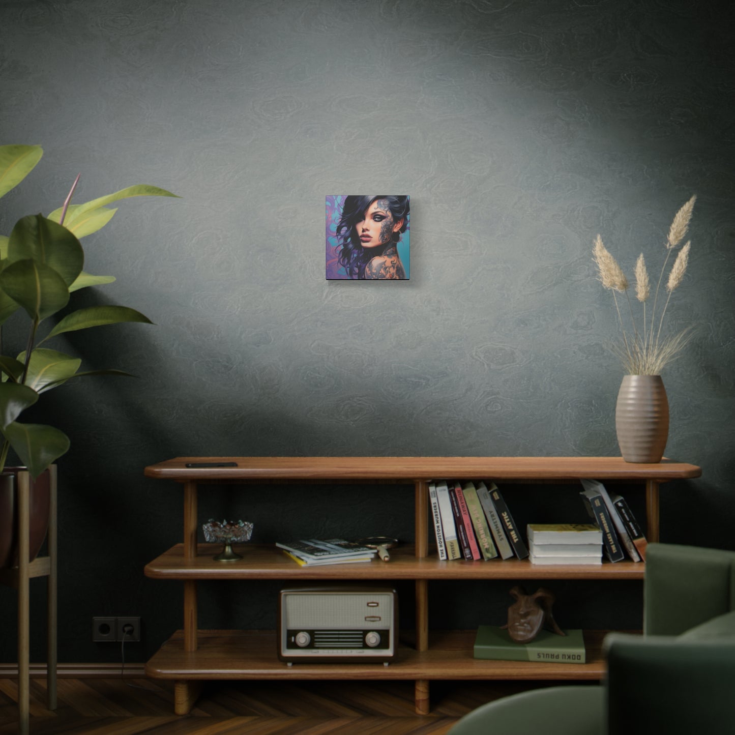 Gallery Wrapped Canvas, Edgy Tattooed Beauty, Urban Pop Art Canvas – Dominique