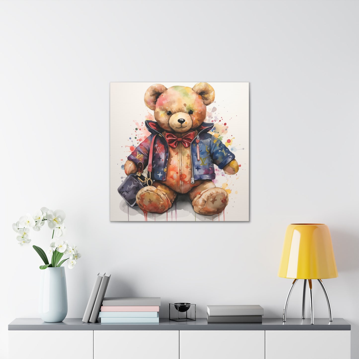 Canvas Gallery Wrap - LV Bear Wall Art - Drip