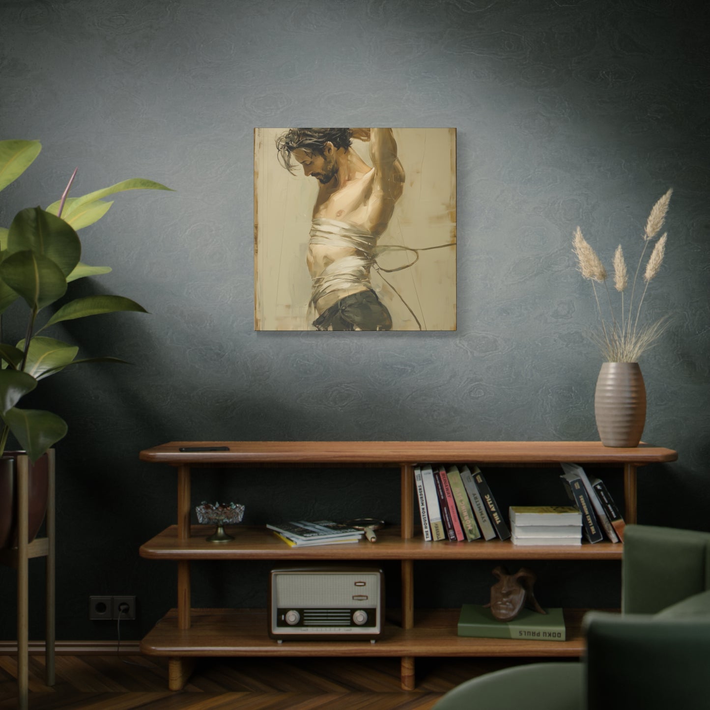 Gallery Wrapped Canvas, Ropes and Reverence Art Canvas, Erotic Shibari Art Canvas – Dante