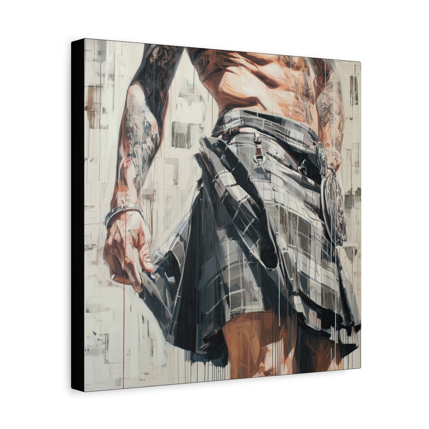 Gallery Wrapped Canvas, Kilts and Carnage Art Canvas, Erotic Pinup Art Canvas – Torin