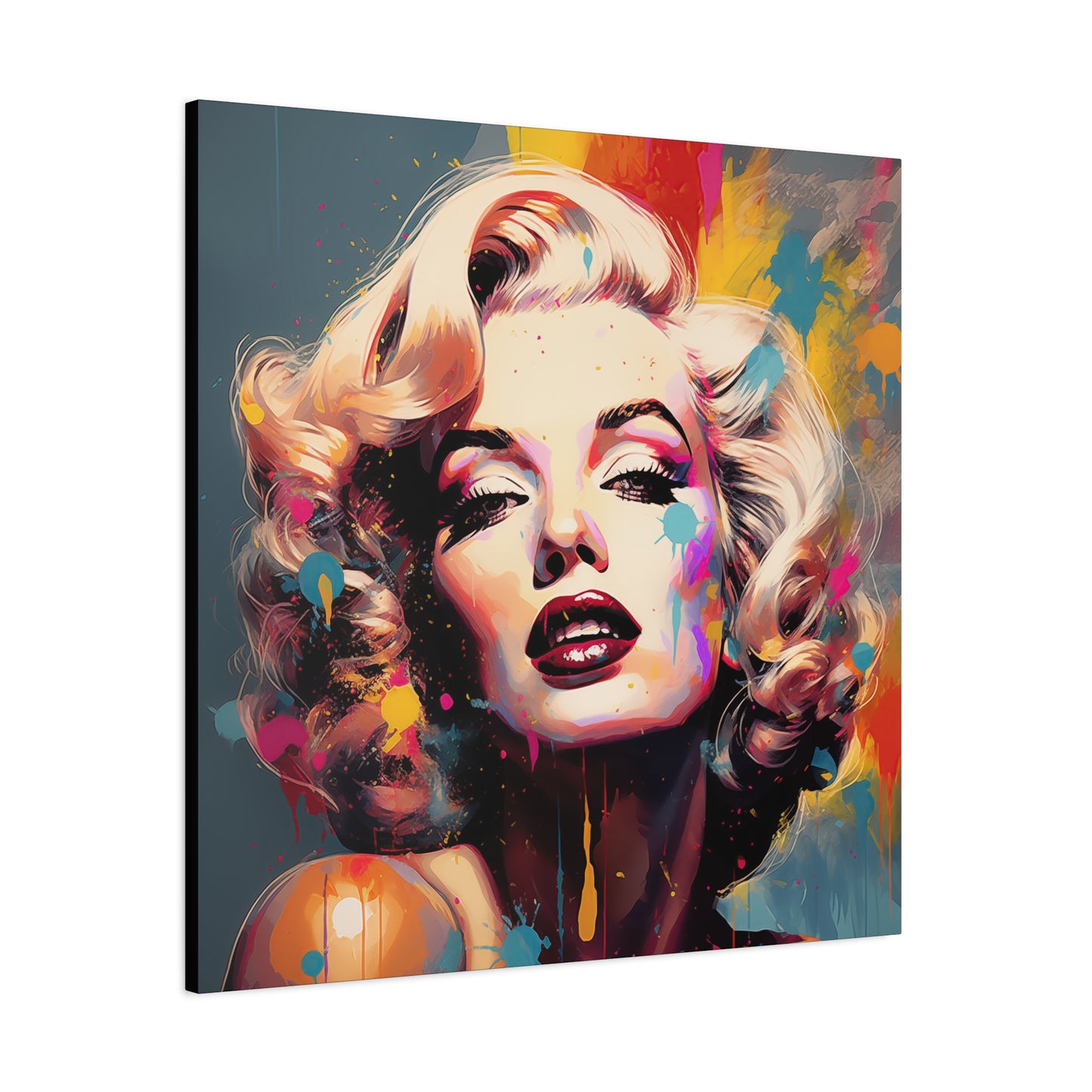 Canvas Wall Art, Gallery Wrapped Pop Art, Celebrity Wall Art – Marilyn Monroe - Abstract