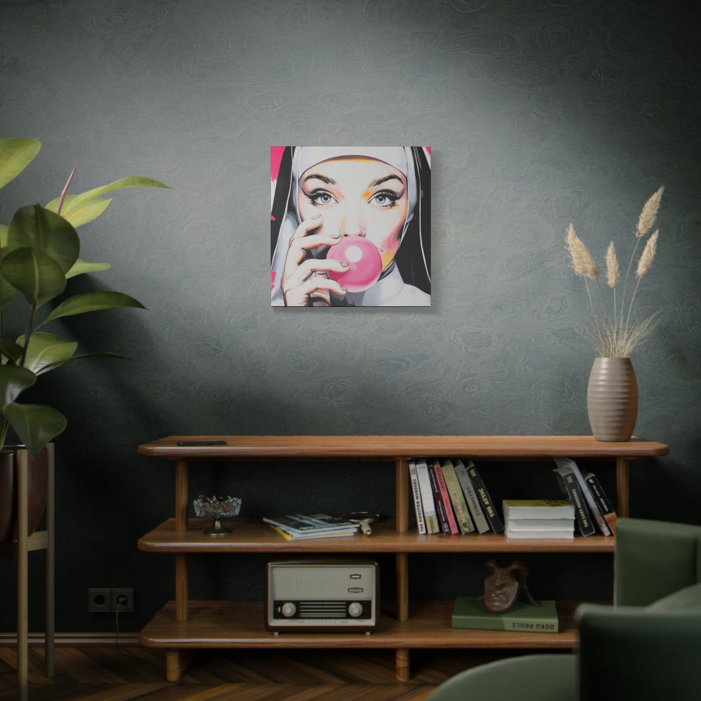 Gallery Wrapped Canvas, Habits and Heresy Art Canvas, Naughty Nuns Art Canvas – Sister Gloria
