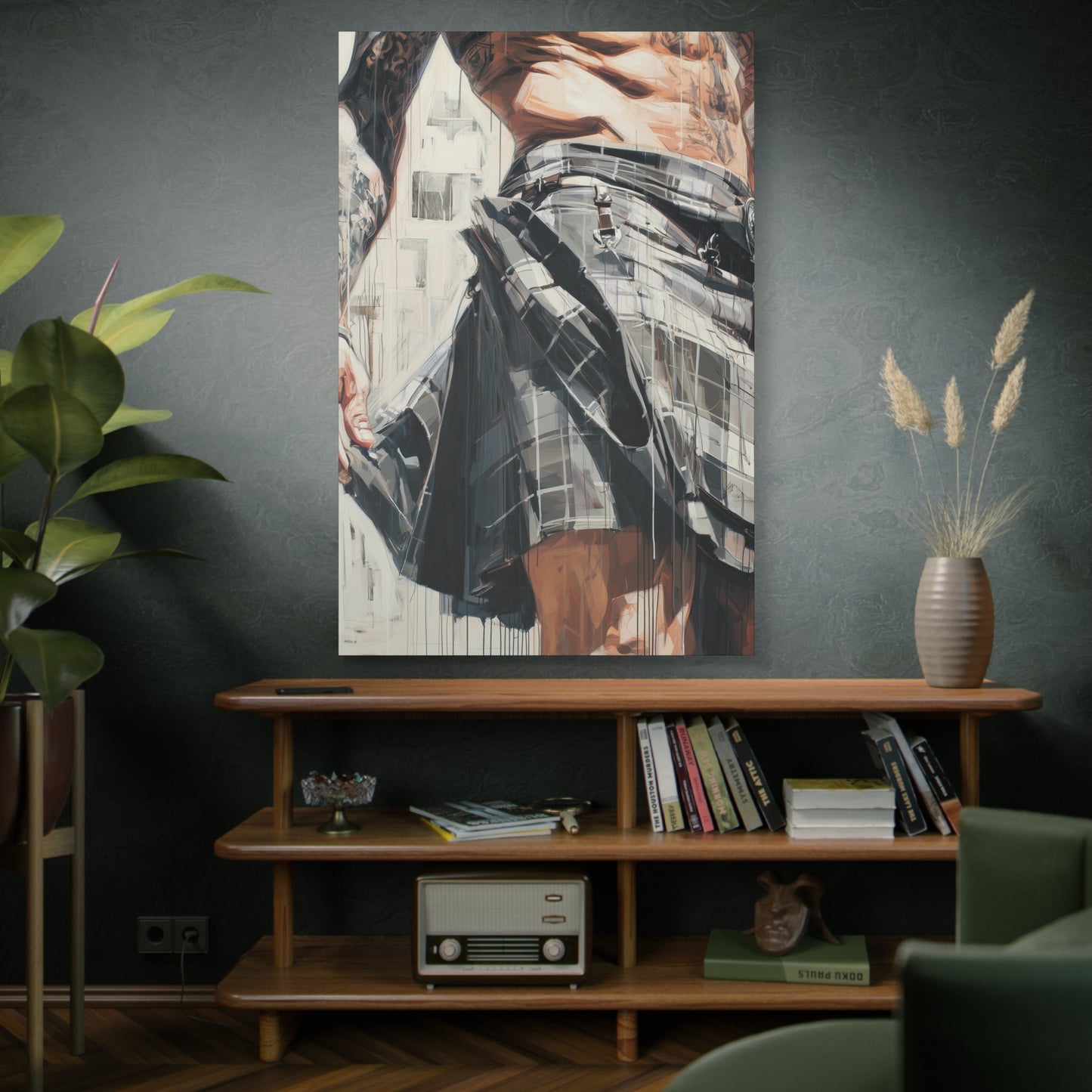 Gallery Wrapped Canvas, Kilts and Carnage Art Canvas, Erotic Pinup Art Canvas – Torin