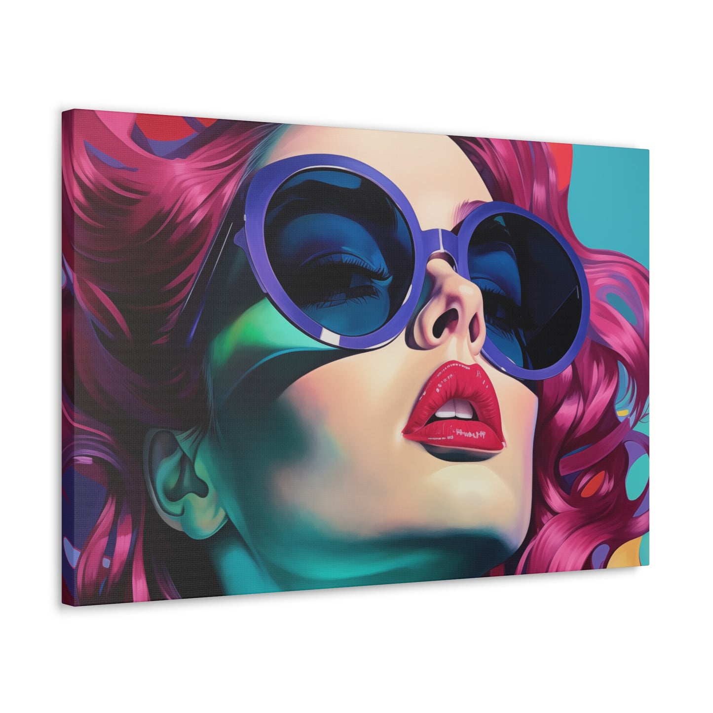 Canvas Gallery Wrapped High-Fashion Wall Art, Stylish Decor, Retro Femme Doll Pop Art – Electra