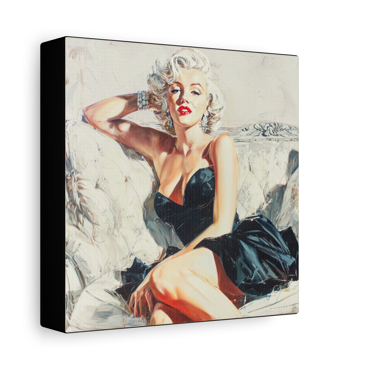 Gallery Wrapped Canvas, The Diva Project Art Canvas, Pinup Art Canvas – Marilyn Monroe - FIVE