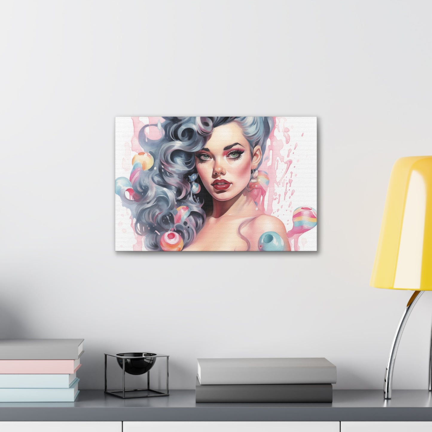 Canvas Wall Art, Gallery Wrapped Pop Art, Femme Doll Wall Art – Lux