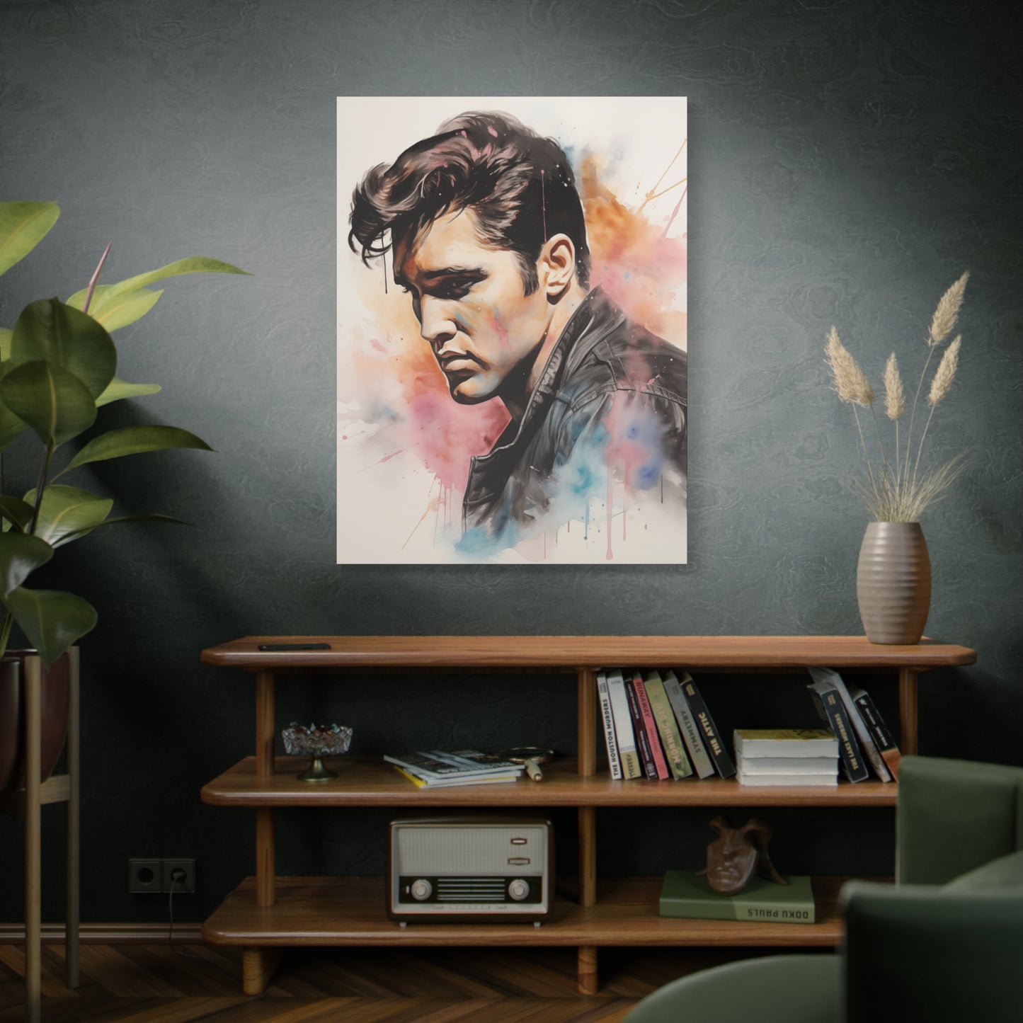 Gallery Wrapped Canvas, Celebrity Inspired, Pop Art Canvas – Elvis