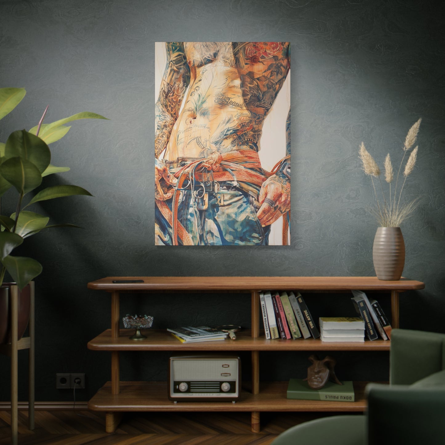 Gallery Wrapped Canvas, Ropes and Reverence Art Canvas, Erotic Shibari Art Canvas – Leif