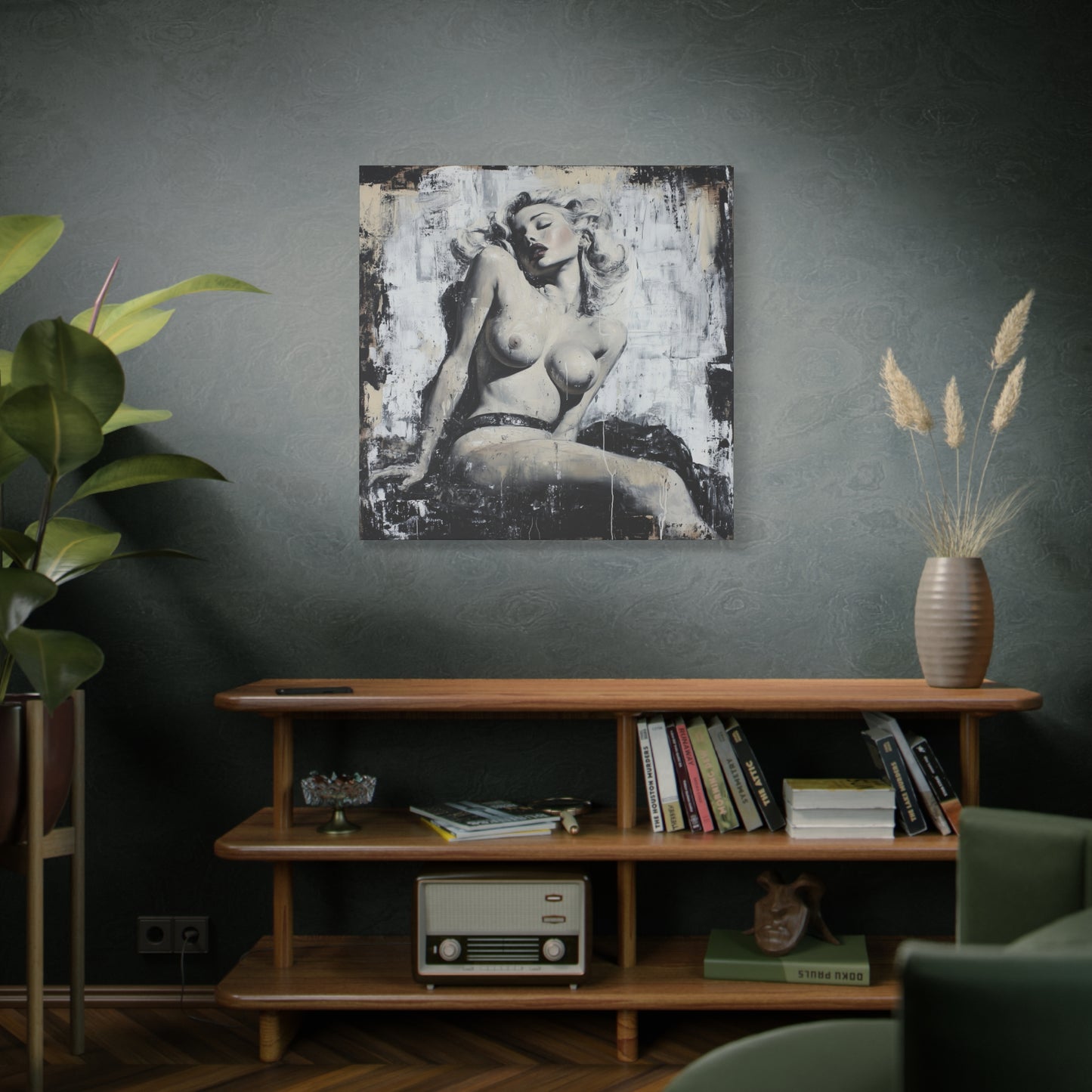 Gallery Wrapped Canvas, Guilt and Grit Adult Art Canvas, Erotic Pinup Art Canvas – Livia