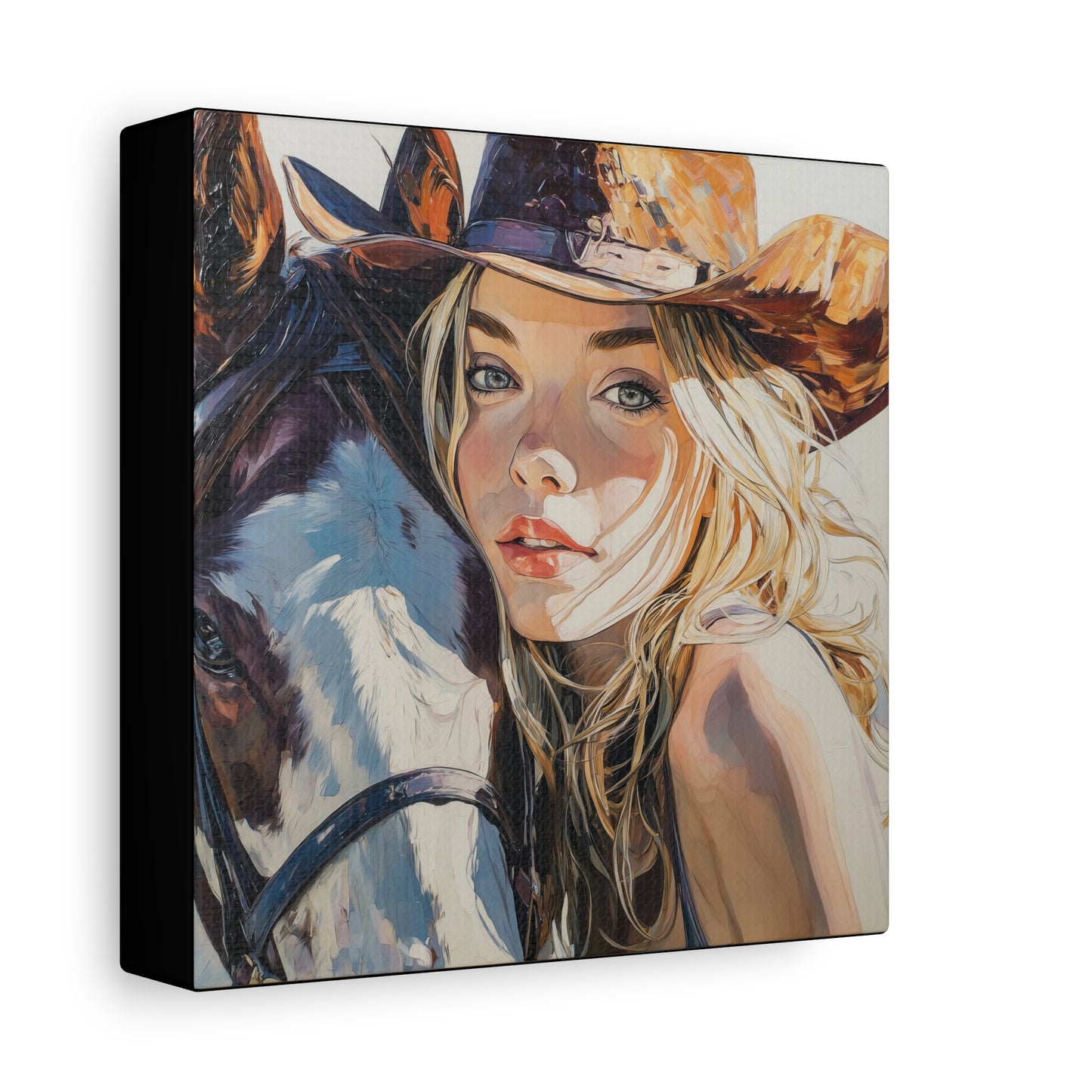 Gallery Wrapped Canvas, Wranglers and Wreckage Art Canvas, Erotic Pinup Art Canvas – Cassidy