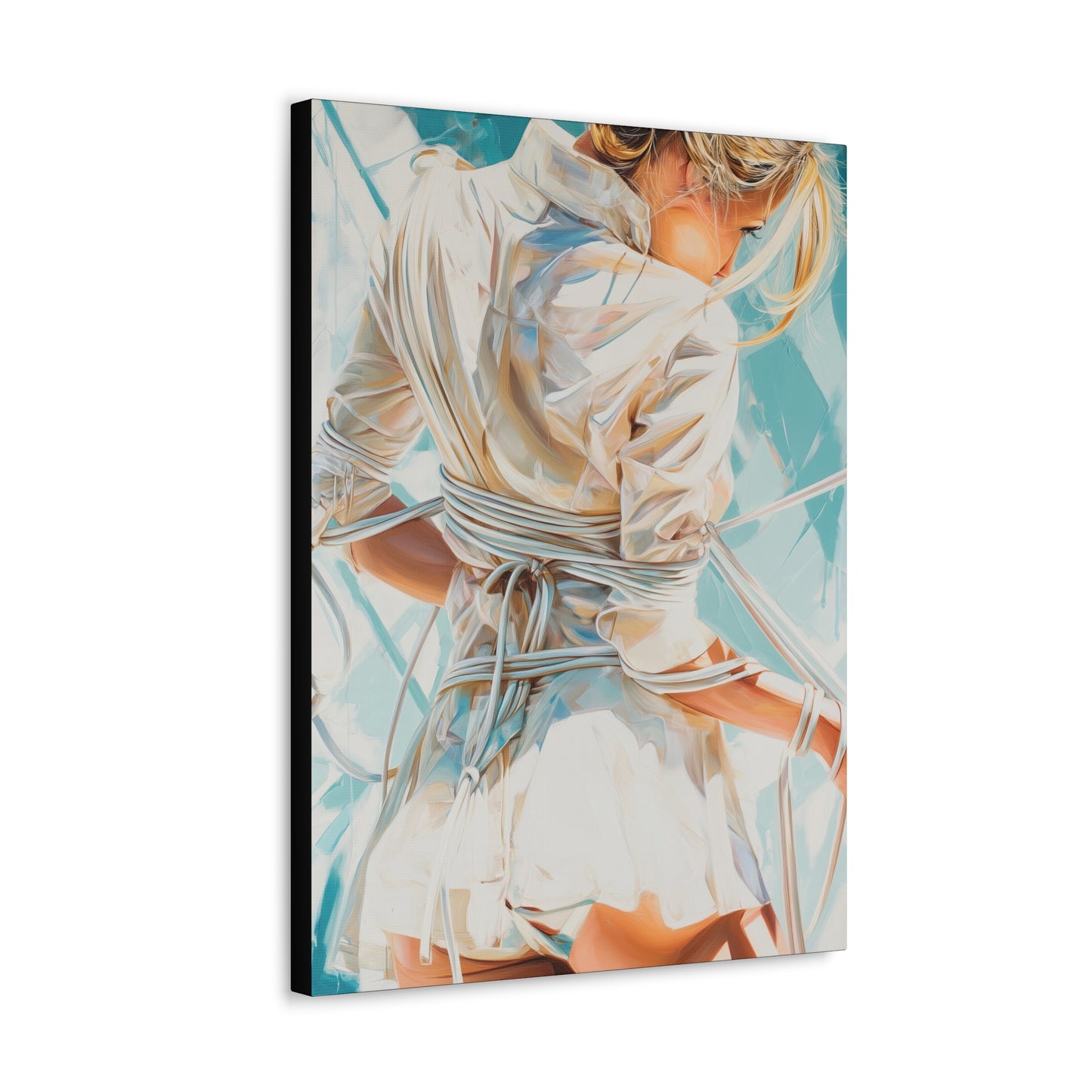 Gallery Wrapped Canvas, Ropes and Reverence Art Canvas, Erotic Shibari Art Canvas – Hannah's Sister