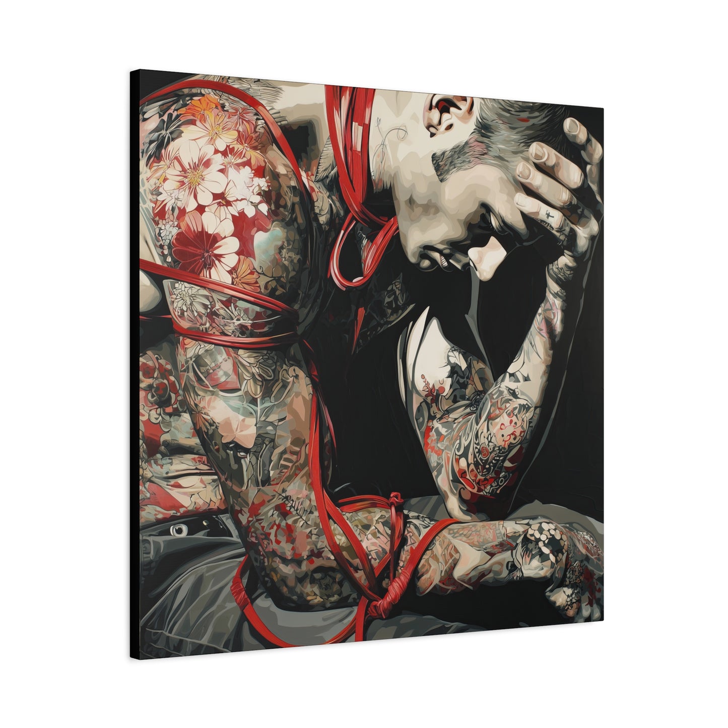 Gallery Wrapped Canvas, Ropes and Reverence Art Canvas, Erotic Shibari Art Canvas – Dorian