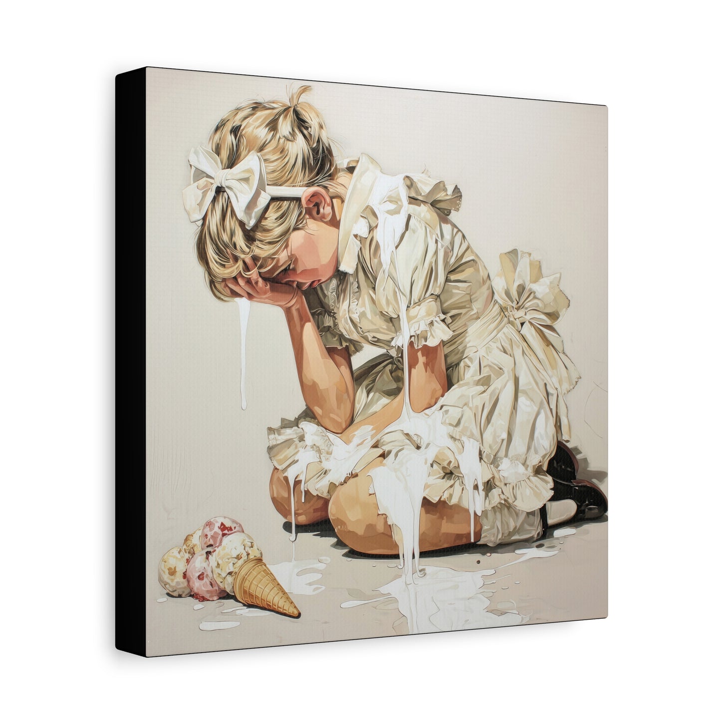 Gallery Wrapped Canvas, Sweet Summer Nostalgia, Sugar and Spice Art Canvas, Ice Cream Dreams Art – Clara