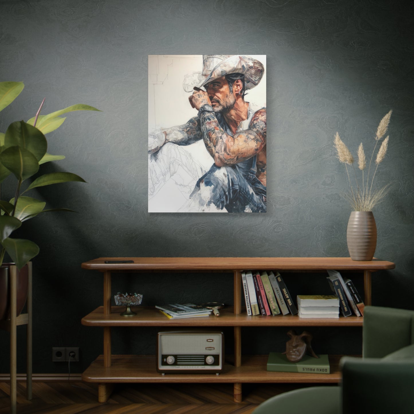 Gallery Wrapped Canvas, Wranglers and Wreckage Art Canvas, Erotic Pinup Art Canvas – Jace