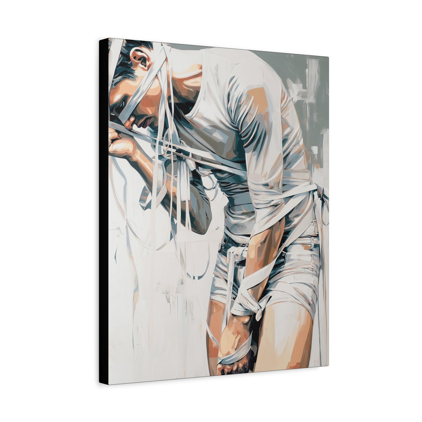 Gallery Wrapped Canvas, Ropes and Reverence Art Canvas, Erotic Shibari Art Canvas – Armand