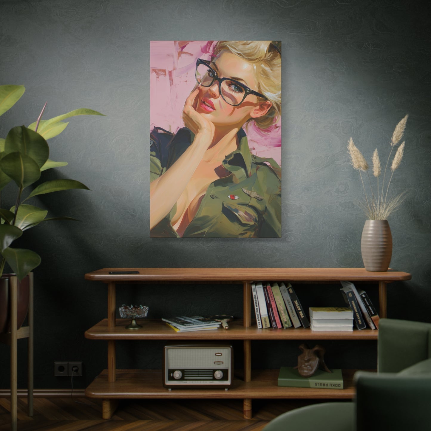 Gallery Wrapped Canvas, Liberty and Lace Art Canvas, Erotic Pinup Art Canvas – Roxanne