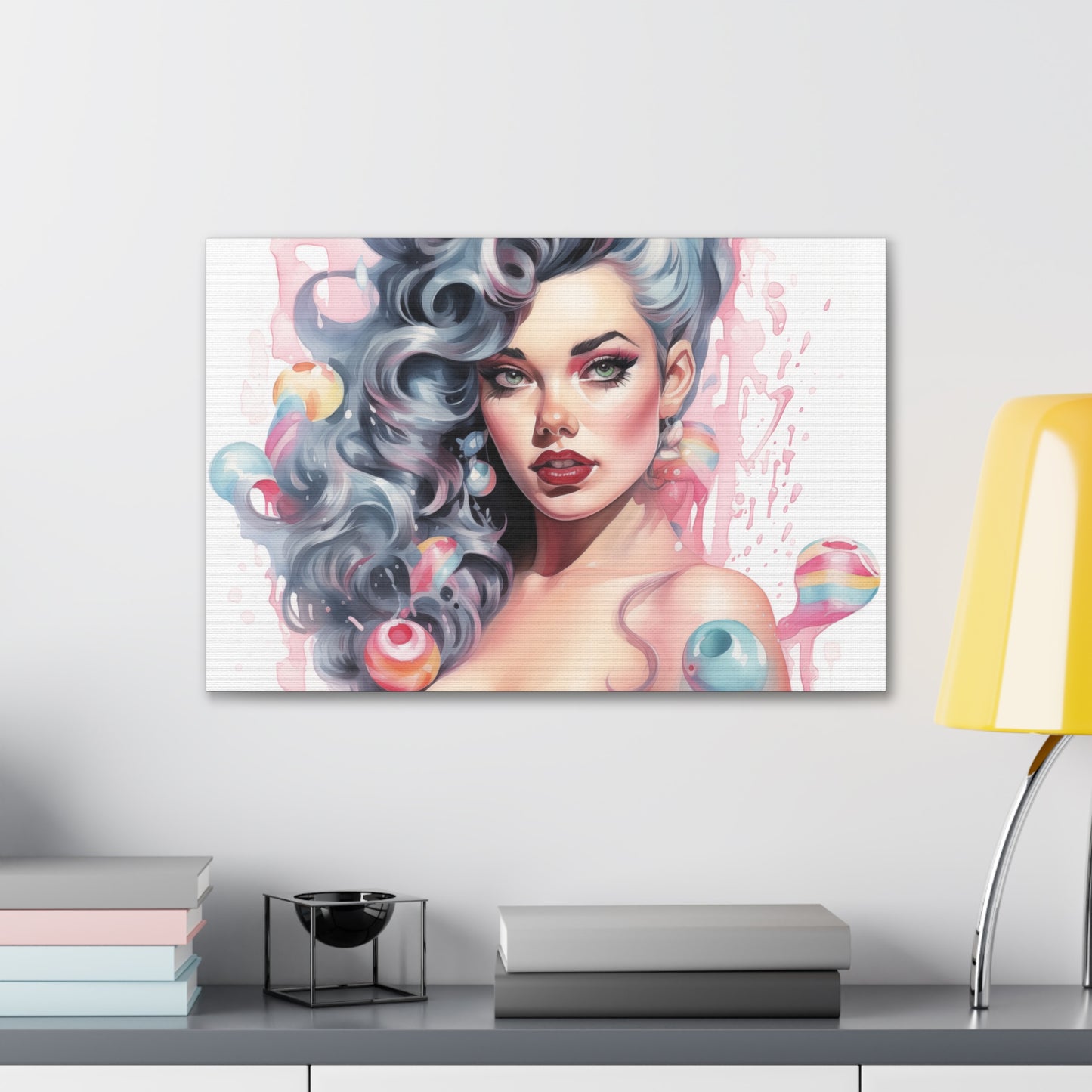 Canvas Wall Art, Gallery Wrapped Pop Art, Femme Doll Wall Art – Lux