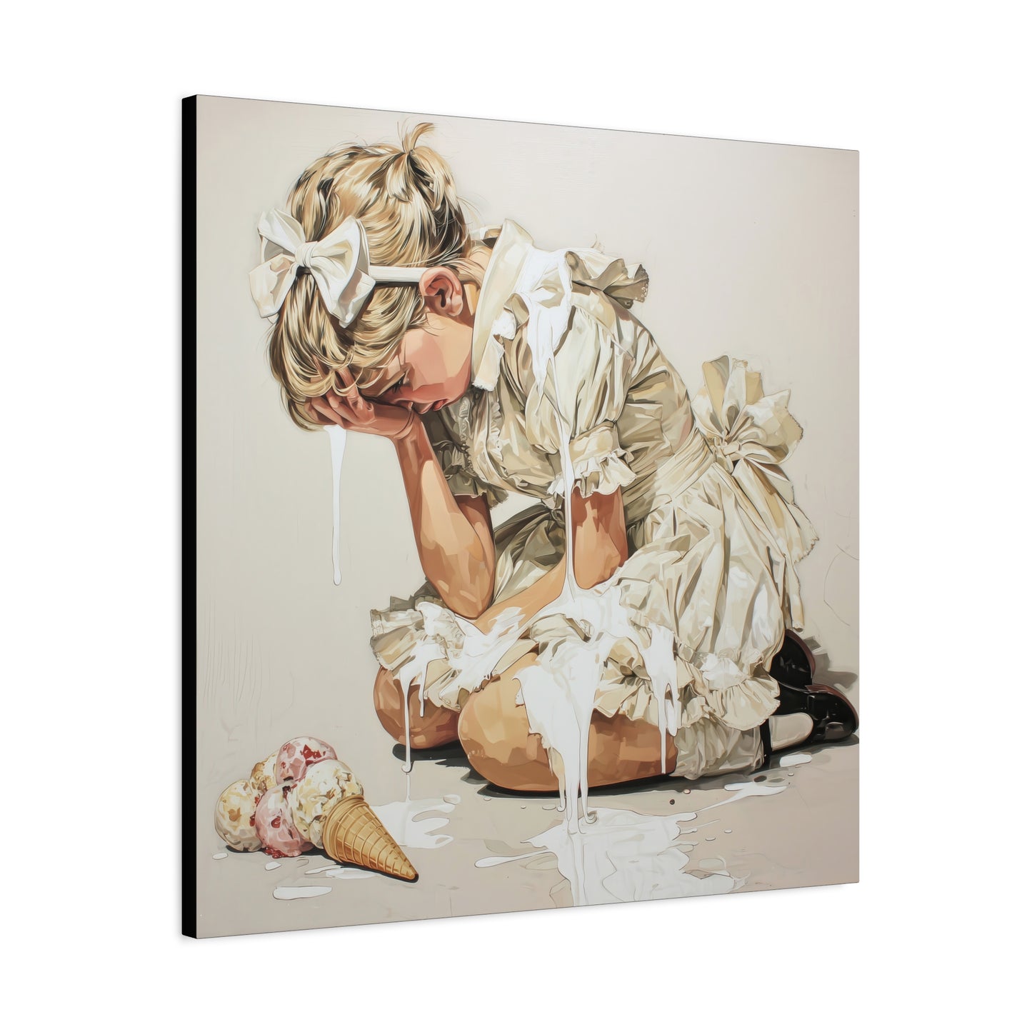 Gallery Wrapped Canvas, Sweet Summer Nostalgia, Sugar and Spice Art Canvas, Ice Cream Dreams Art – Clara