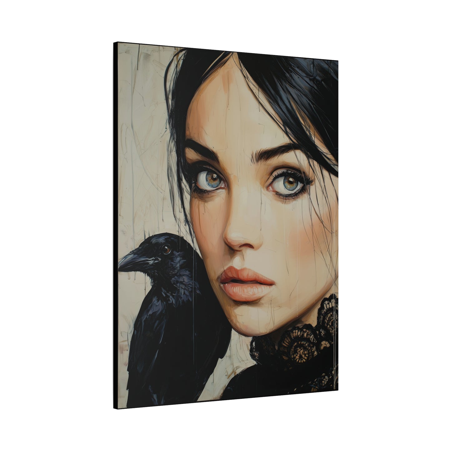 Gallery Wrapped Canvas, Myth and Bones Gothic Art Canvas, Dark Muse Canvas - Blythe