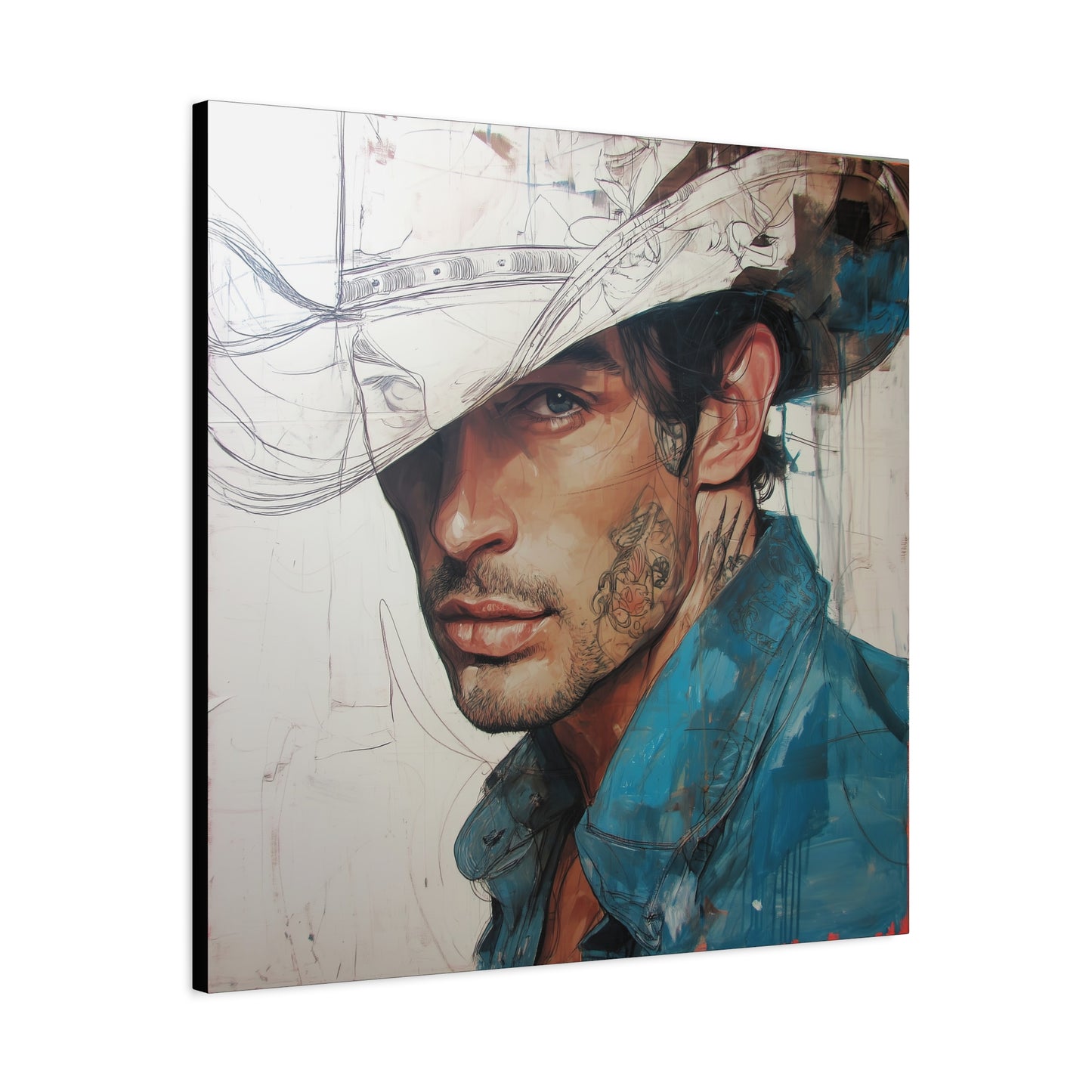 Gallery Wrapped Canvas, Wranglers and Wreckage Art Canvas, Erotic Pinup Art Canvas – Jack