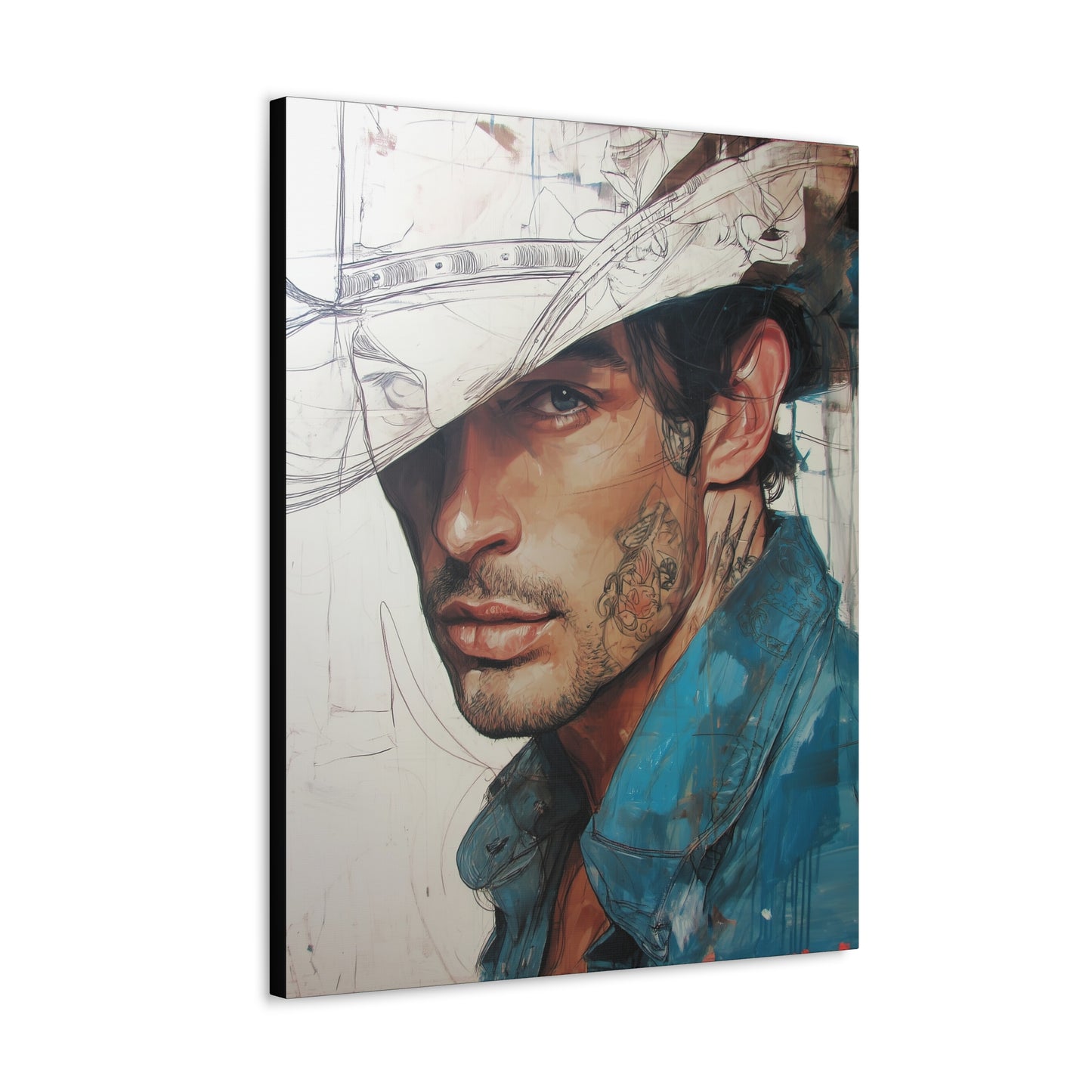 Gallery Wrapped Canvas, Wranglers and Wreckage Art Canvas, Erotic Pinup Art Canvas – Jack