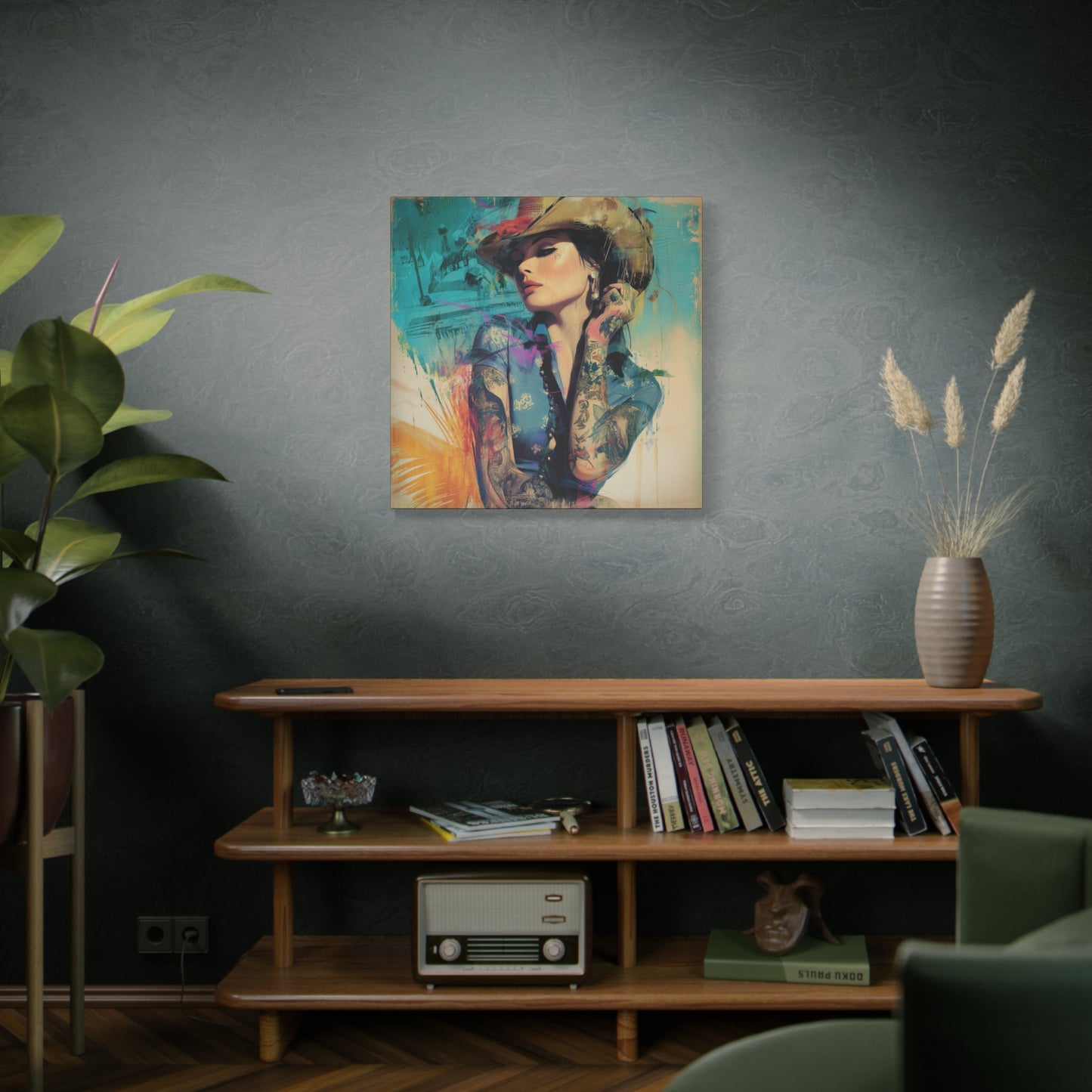 Gallery Wrapped Canvas, Wranglers and Wreckage Art Canvas, Erotic Pinup Art Canvas – Sierra