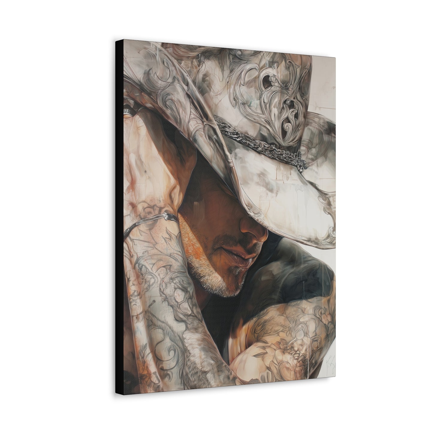 Gallery Wrapped Canvas, Wranglers and Wreckage Art Canvas, Erotic Pinup Art Canvas – Chase