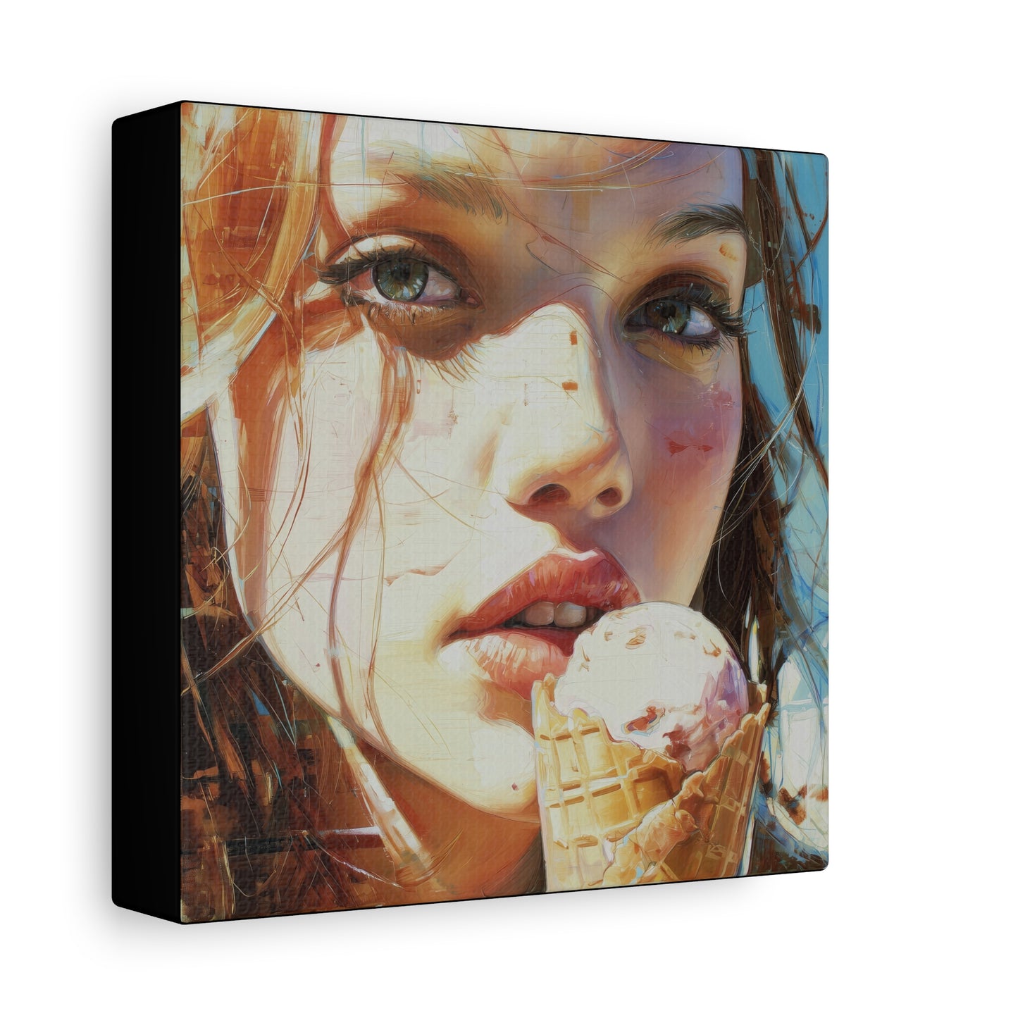 Gallery Wrapped Canvas, Sweet Summer Nostalgia, Sugar and Spice Art Canvas, Ice Cream Dreams Art – Ginny