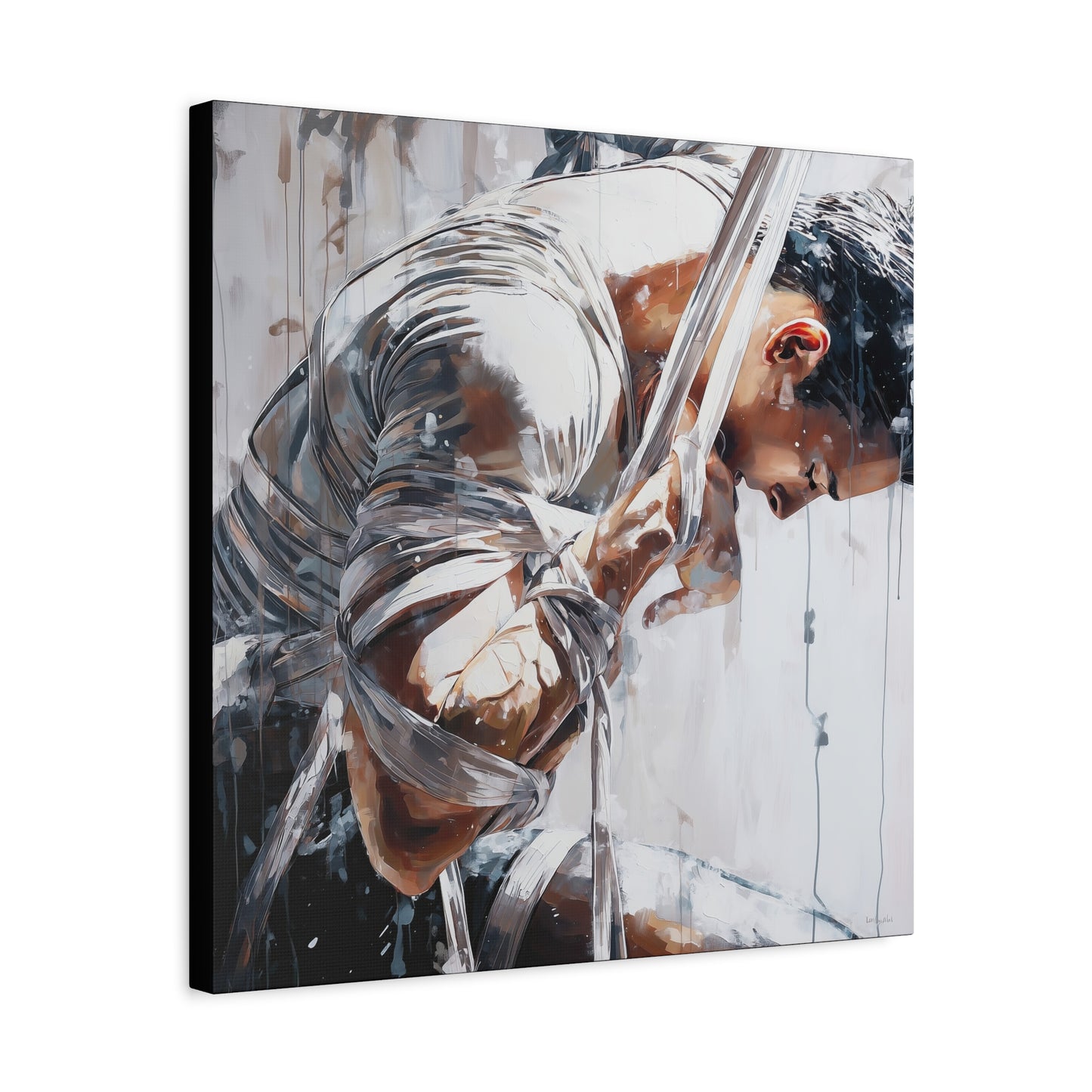 Gallery Wrapped Canvas, Ropes and Reverence Art Canvas, Erotic Shibari Art Canvas – Cassian