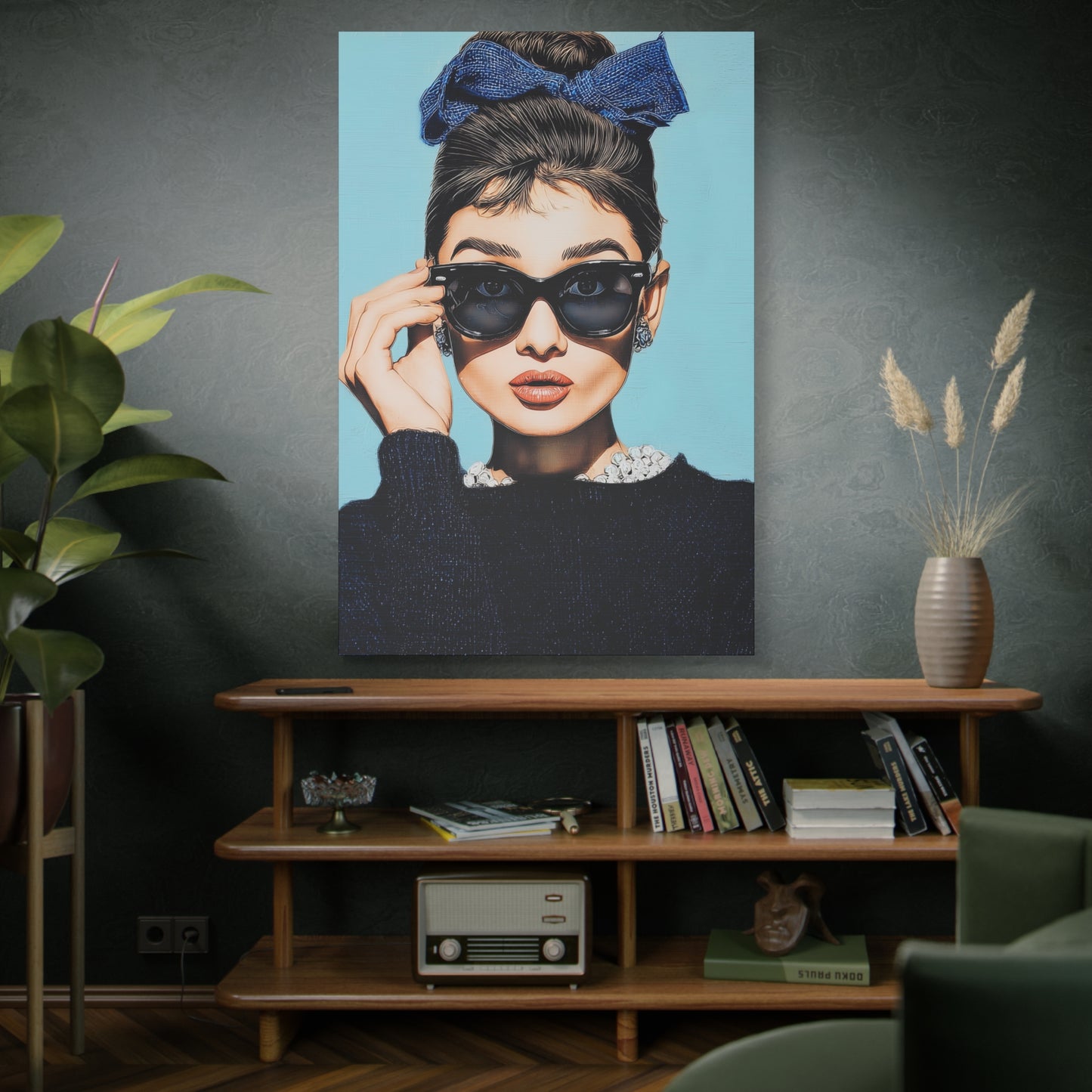 Gallery Wrapped Canvas, The Diva Project Art Canvas, Pinup Art Canvas – Audrey Hepburn - THREE