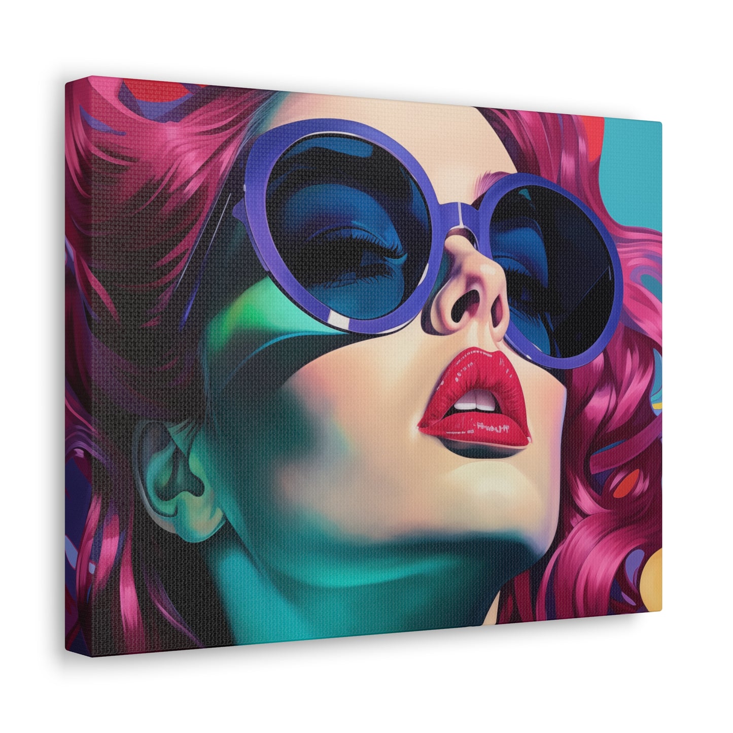 Canvas Gallery Wrapped High-Fashion Wall Art, Stylish Decor, Retro Femme Doll Pop Art – Electra