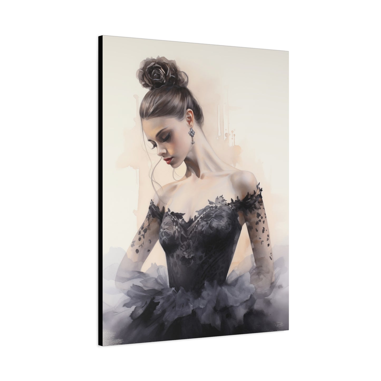 Pointes and Platforms, Gallery Wrapped Canvas, Ballerina Beauty, Ballet Art Canvas – Lola