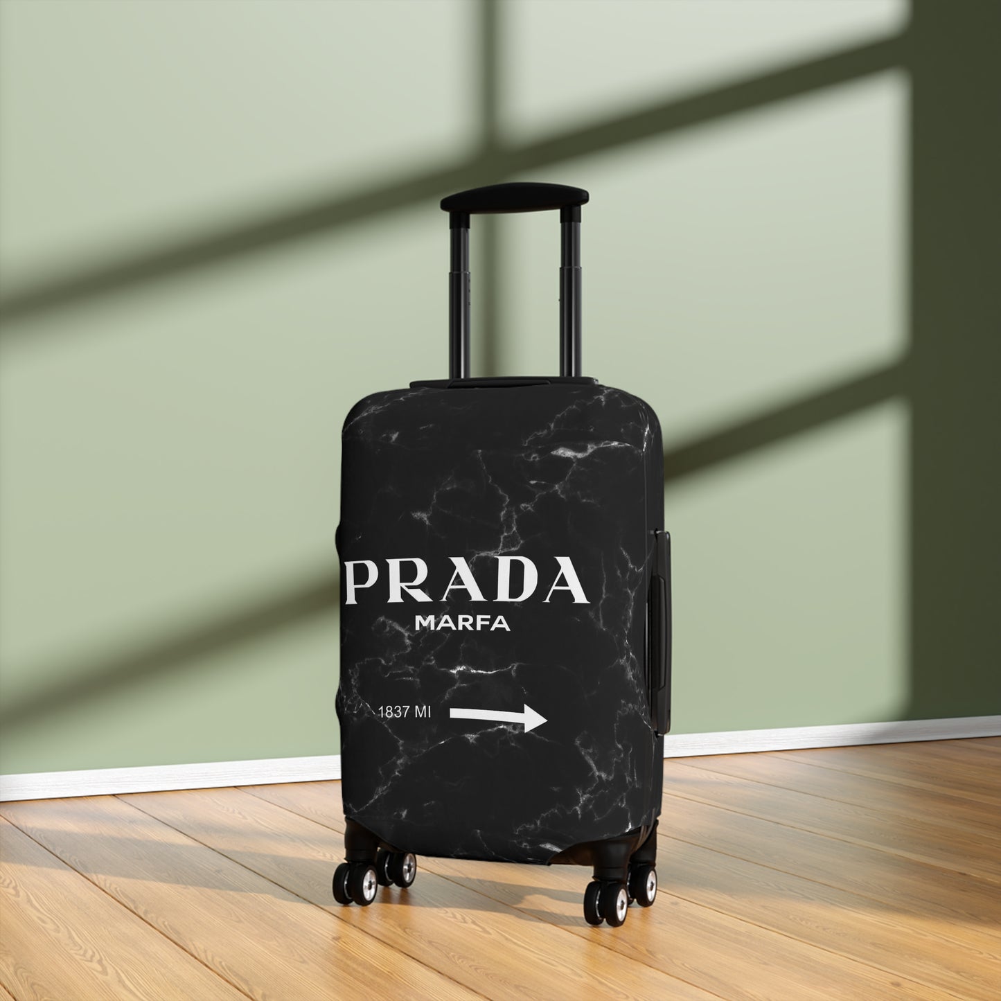 Designer Inspired Luggage Cover - 1837 Miles to Marfa