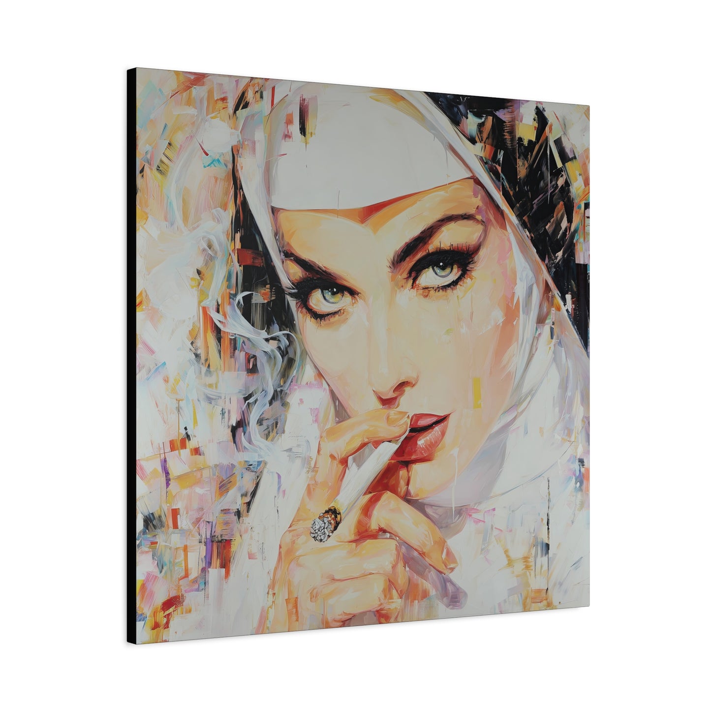 Gallery Wrapped Canvas, Habits and Heresy Art Canvas, Naughty Nuns Art Canvas – Sister Carmela