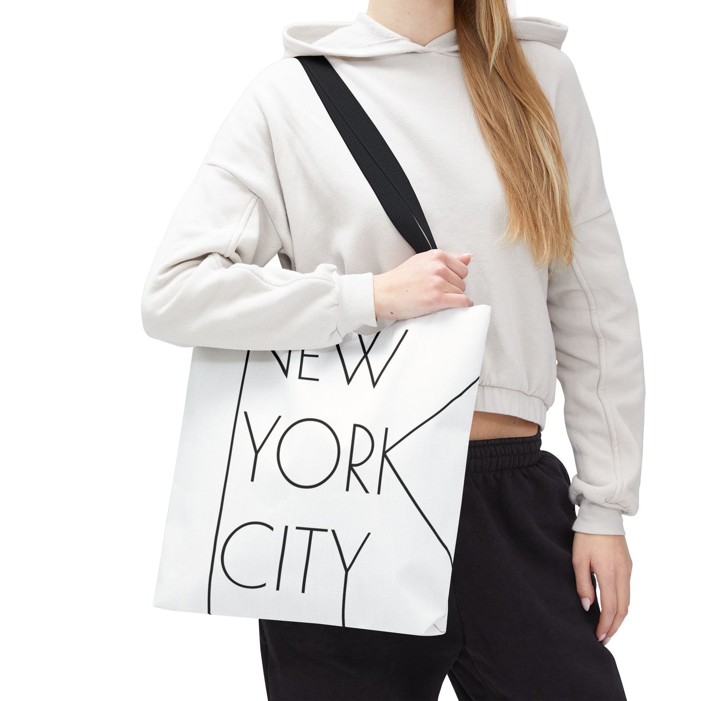New York City Lines Tote Bag, Utility Tote - New York Tote - New York City Tote - Black and Whit