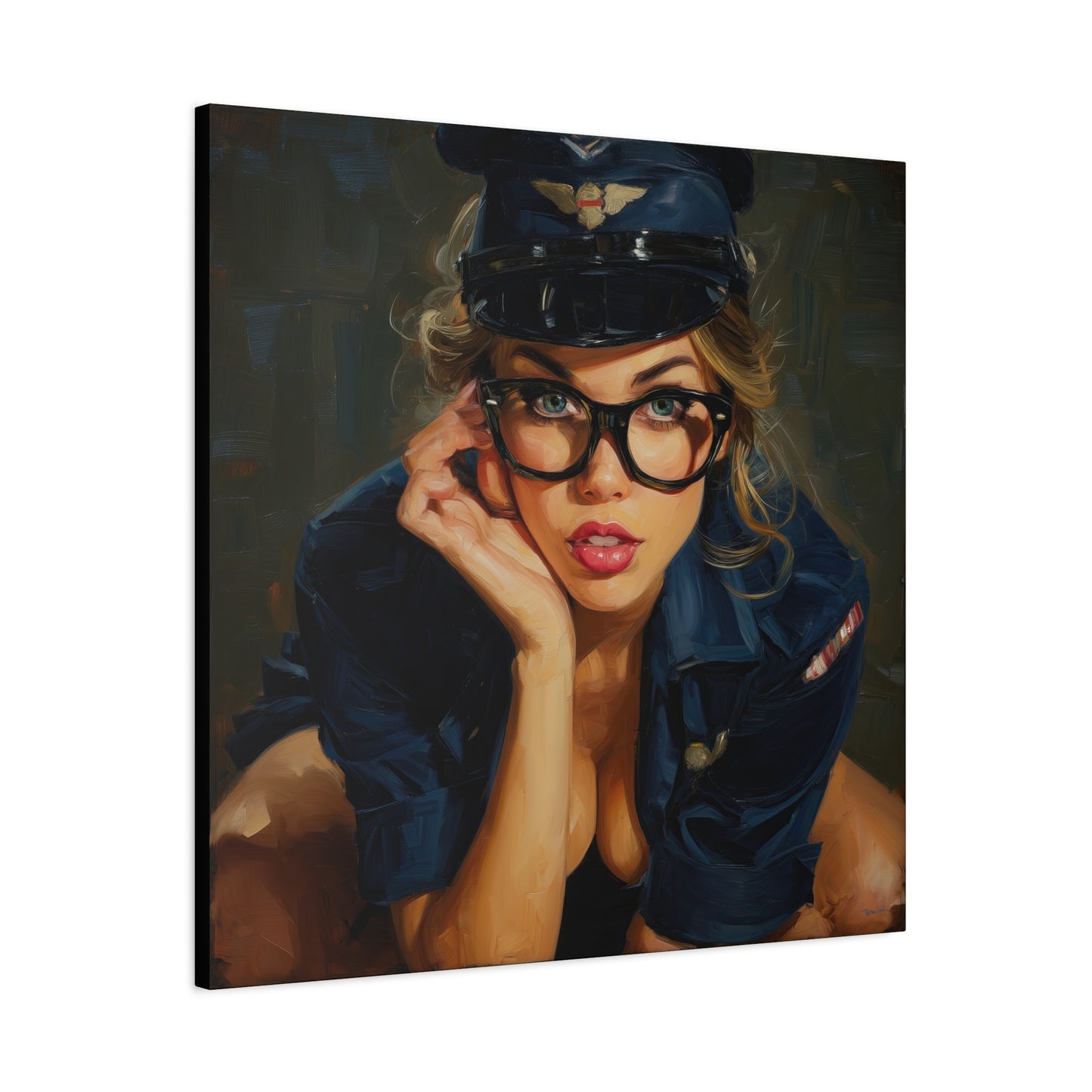 Gallery Wrapped Canvas, Liberty and Lace Art Canvas, Erotic Pinup Art Canvas – Savannah