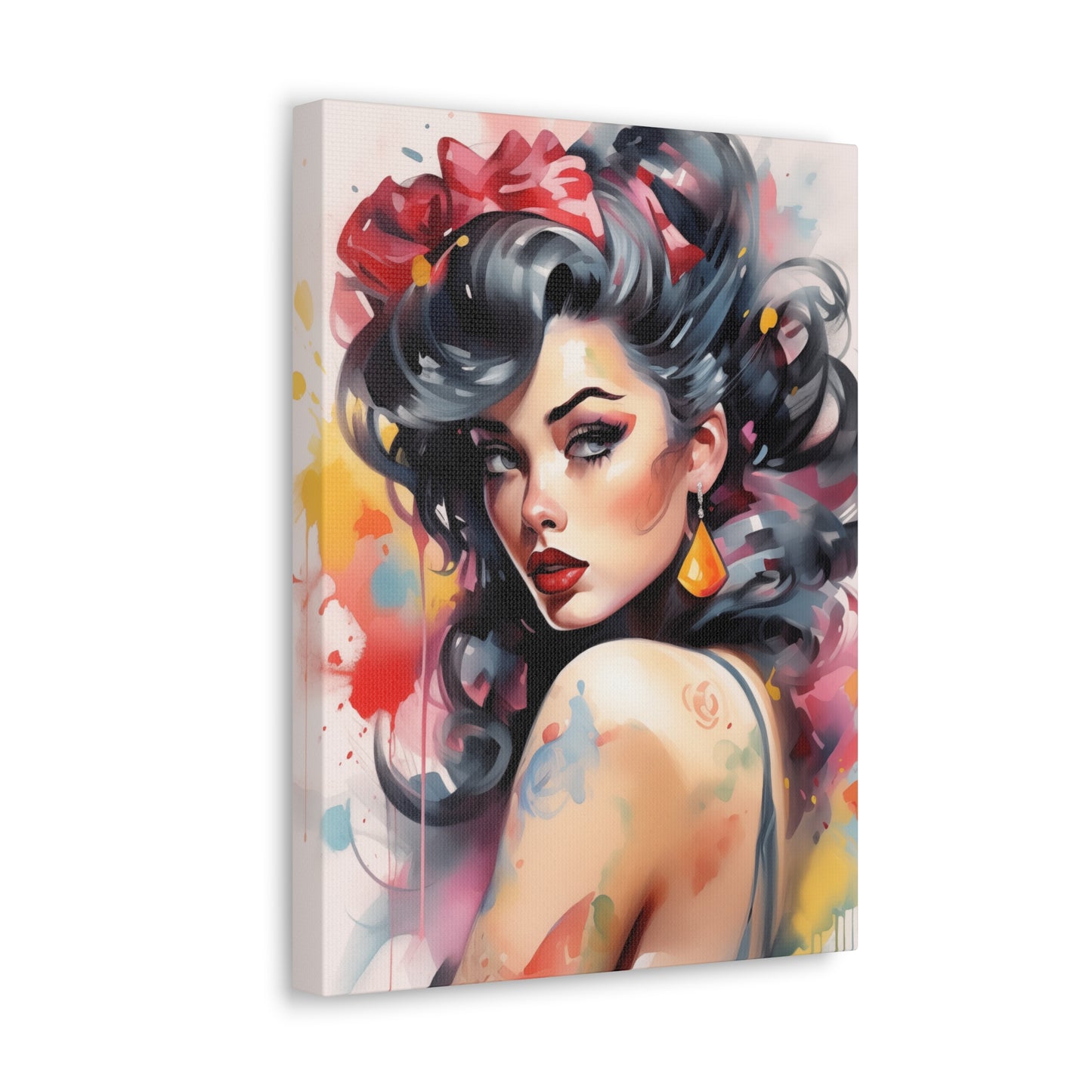 Canvas Wall Art, Gallery Wrapped Pop Art, Femme Doll Wall Art – Genevieve