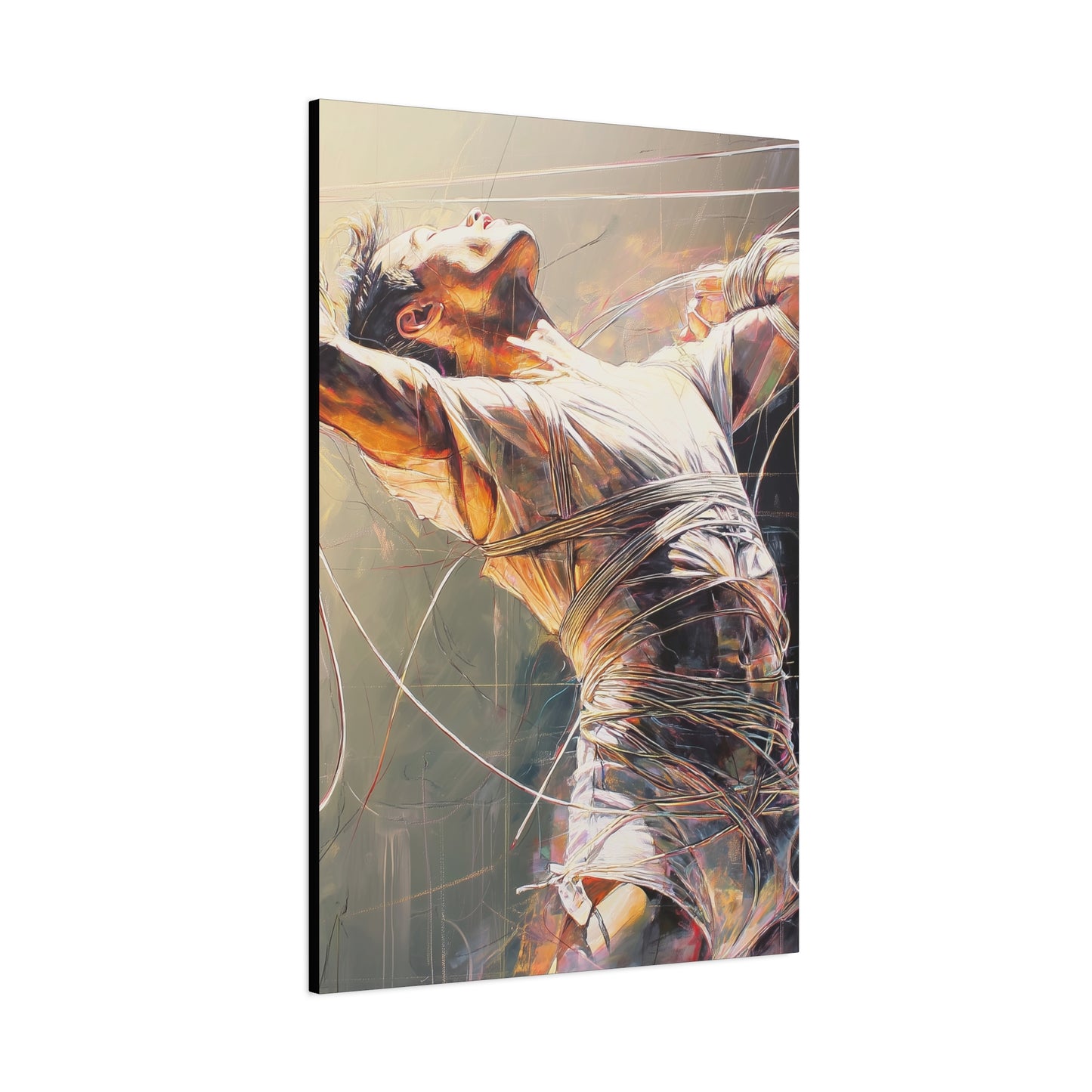 Gallery Wrapped Canvas, Ropes and Reverence Art Canvas, Erotic Shibari Art Canvas – Nikolai