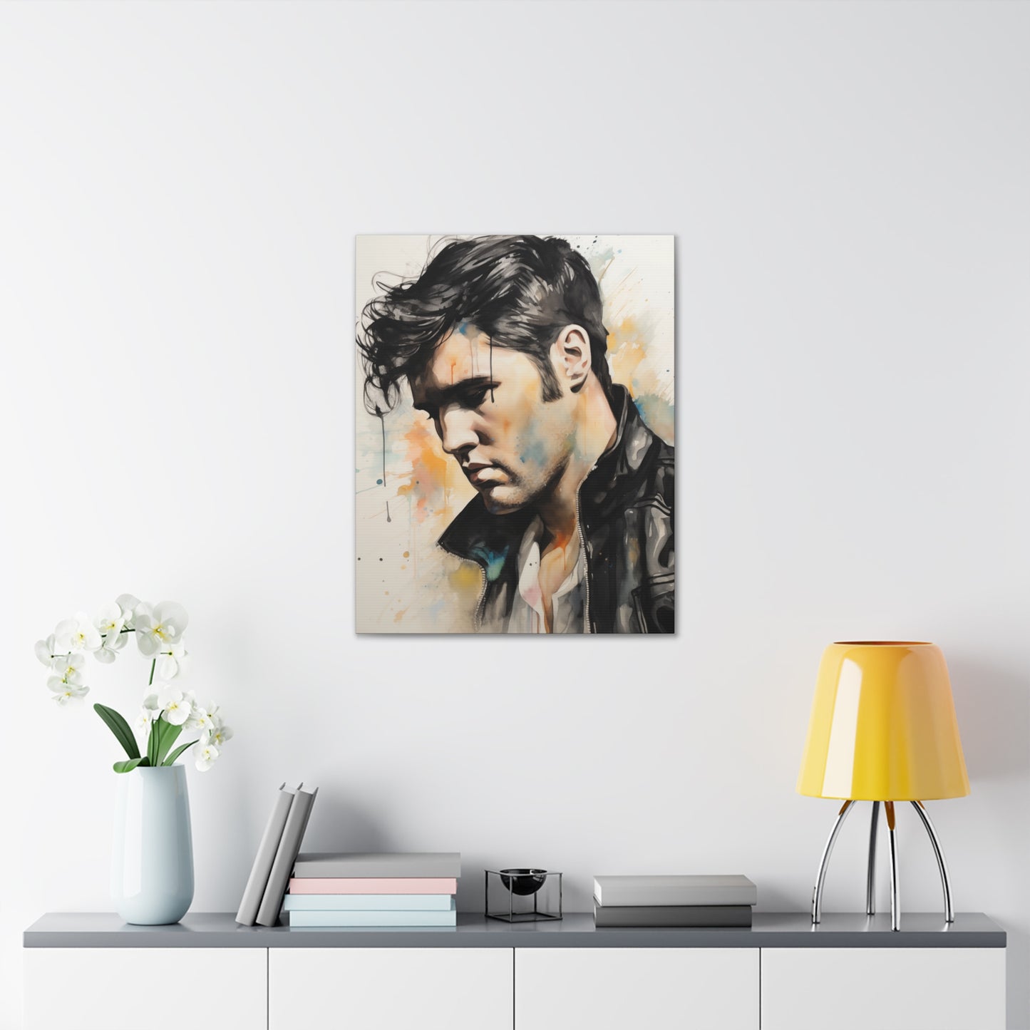 Gallery Wrapped Canvas, Celebrity Inspired, Pop Art Canvas – Elvis Also