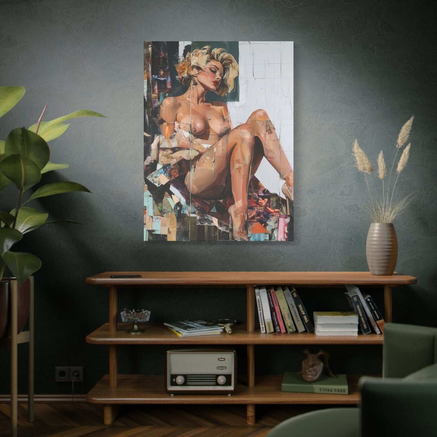 Gallery Wrapped Canvas, Guilt and Grit Adult Art Canvas, Erotic Pinup Art Canvas – Margo