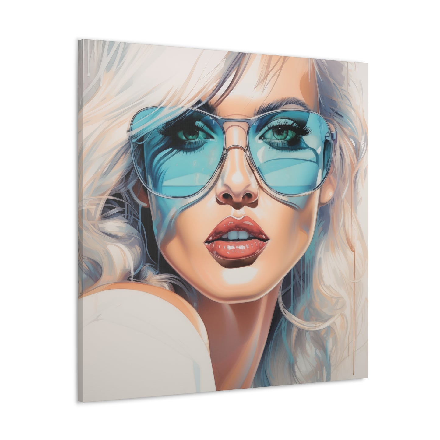 Canvas Gallery Wrapped High-Fashion Wall Art, Stylish Decor, Retro Femme Doll Pop Art – Nova