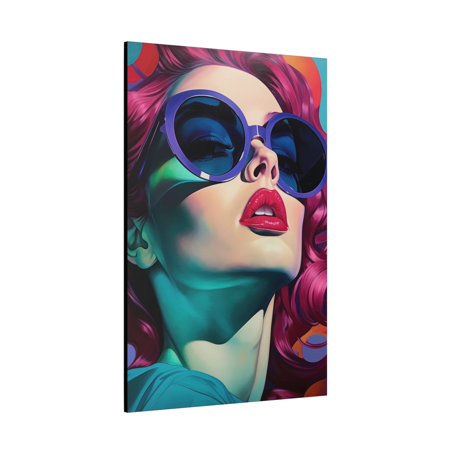 Canvas Gallery Wrapped High-Fashion Wall Art, Stylish Decor, Retro Femme Doll Pop Art – Electra