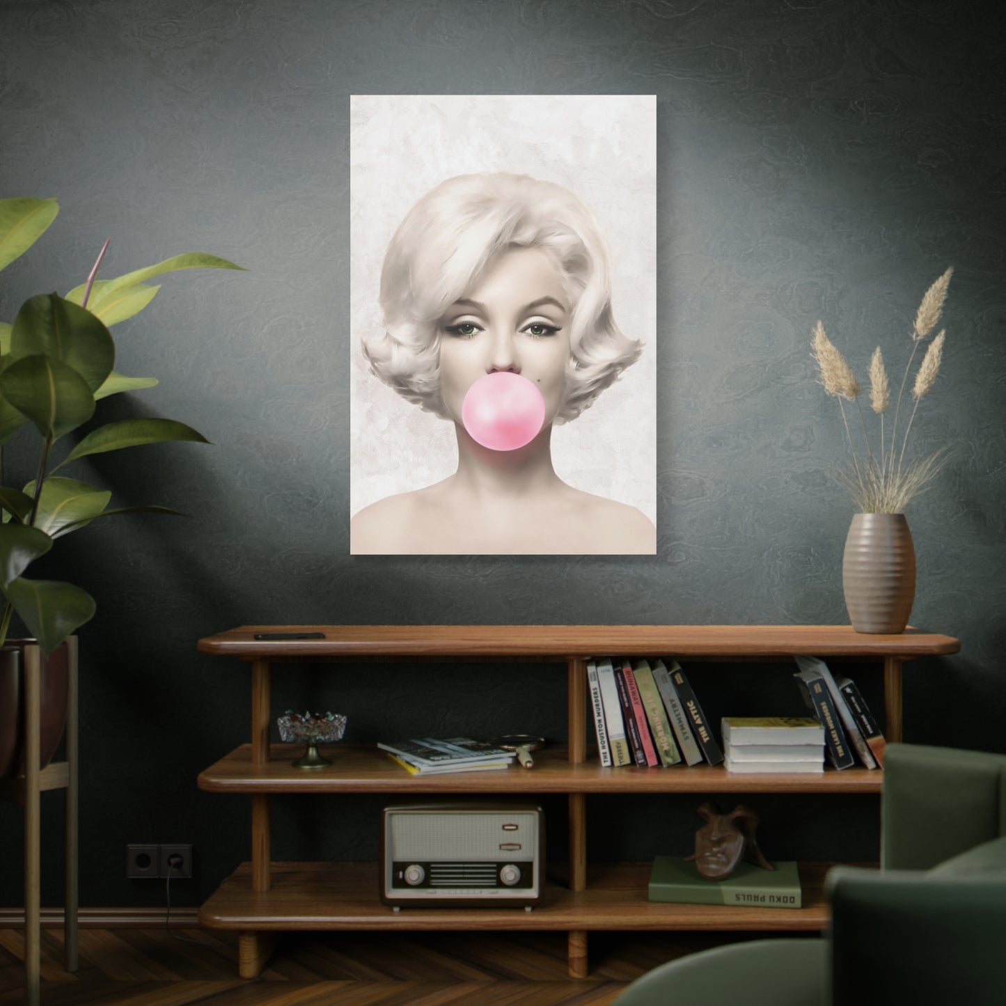 Gallery Wrapped Canvas, Marilyn Monroe Art Canvas, Celebrity Diva Art Canvas – Marilyn Monroe Bubblegum