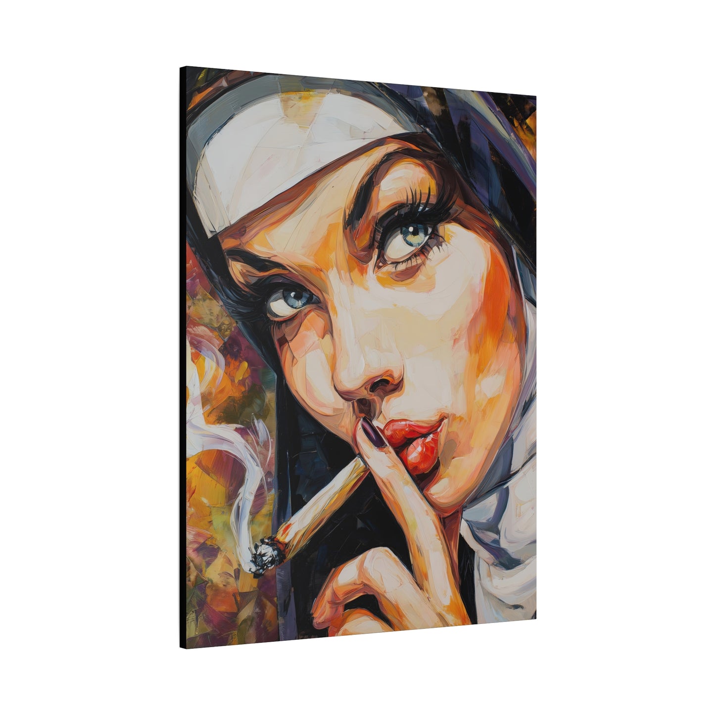 Gallery Wrapped Canvas, Habits and Heresy Art Canvas, Naughty Nuns Art Canvas – Sister Celestine
