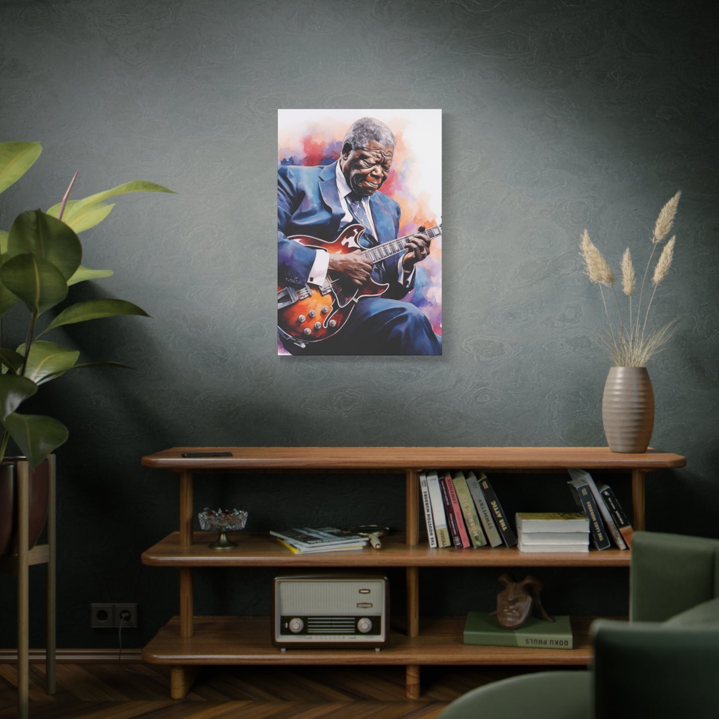 Gallery Wrapped Canvas, Celebrity Inspired, Pop Art Canvas – The King Also