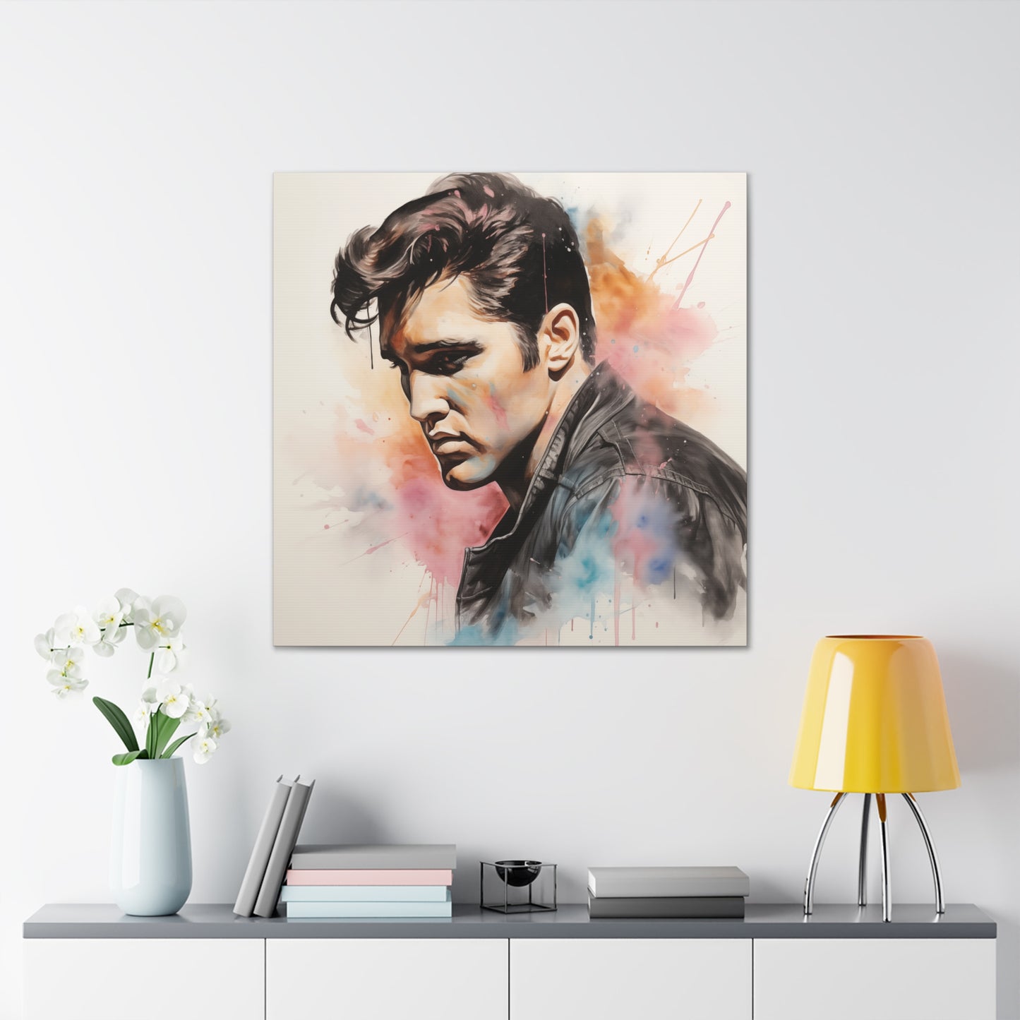 Gallery Wrapped Canvas, Celebrity Inspired, Pop Art Canvas – Elvis