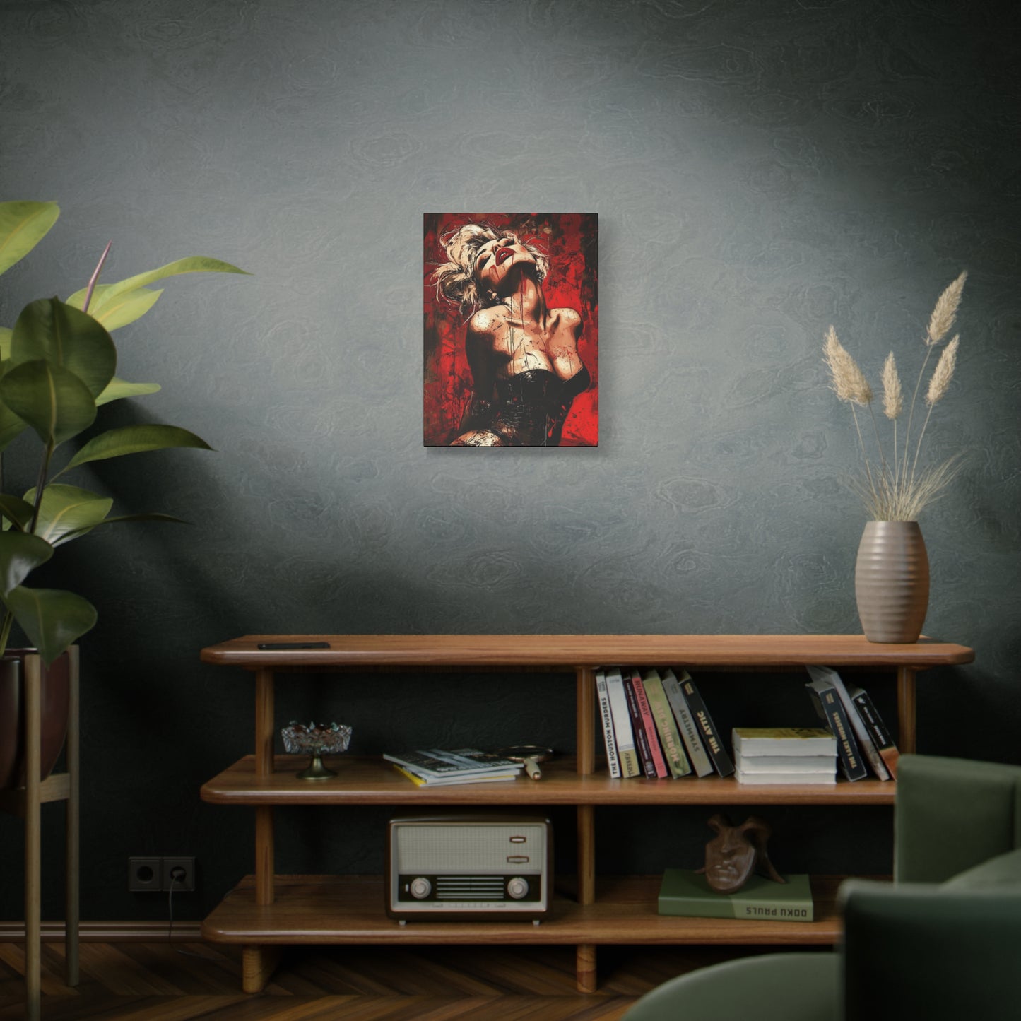 Gallery Wrapped Canvas, Guilt and Grit Adult Art Canvas, Erotic Pinup Art Canvas – Tabitha